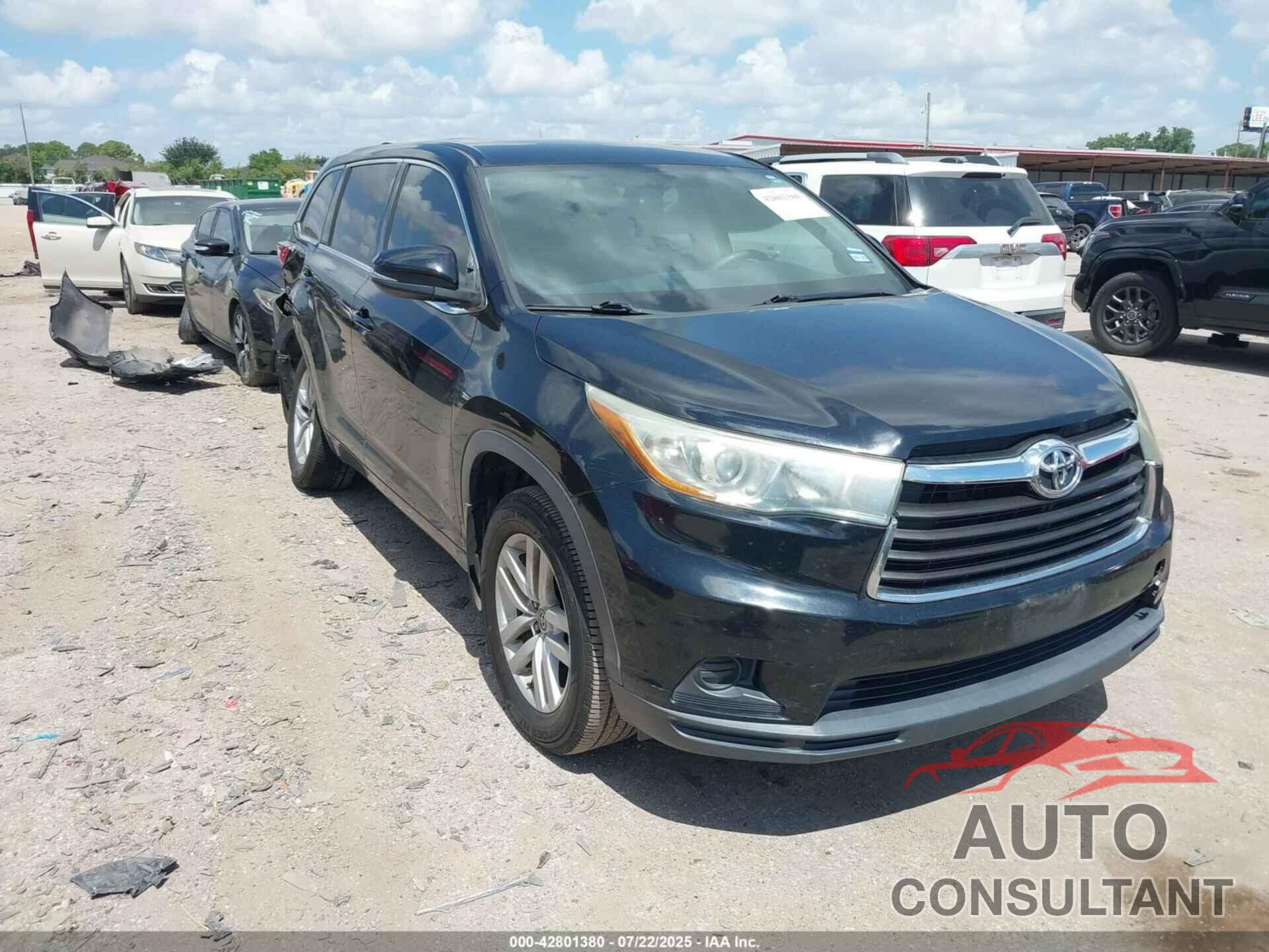 TOYOTA HIGHLANDER 2015 - 5TDZARFH3FS012803