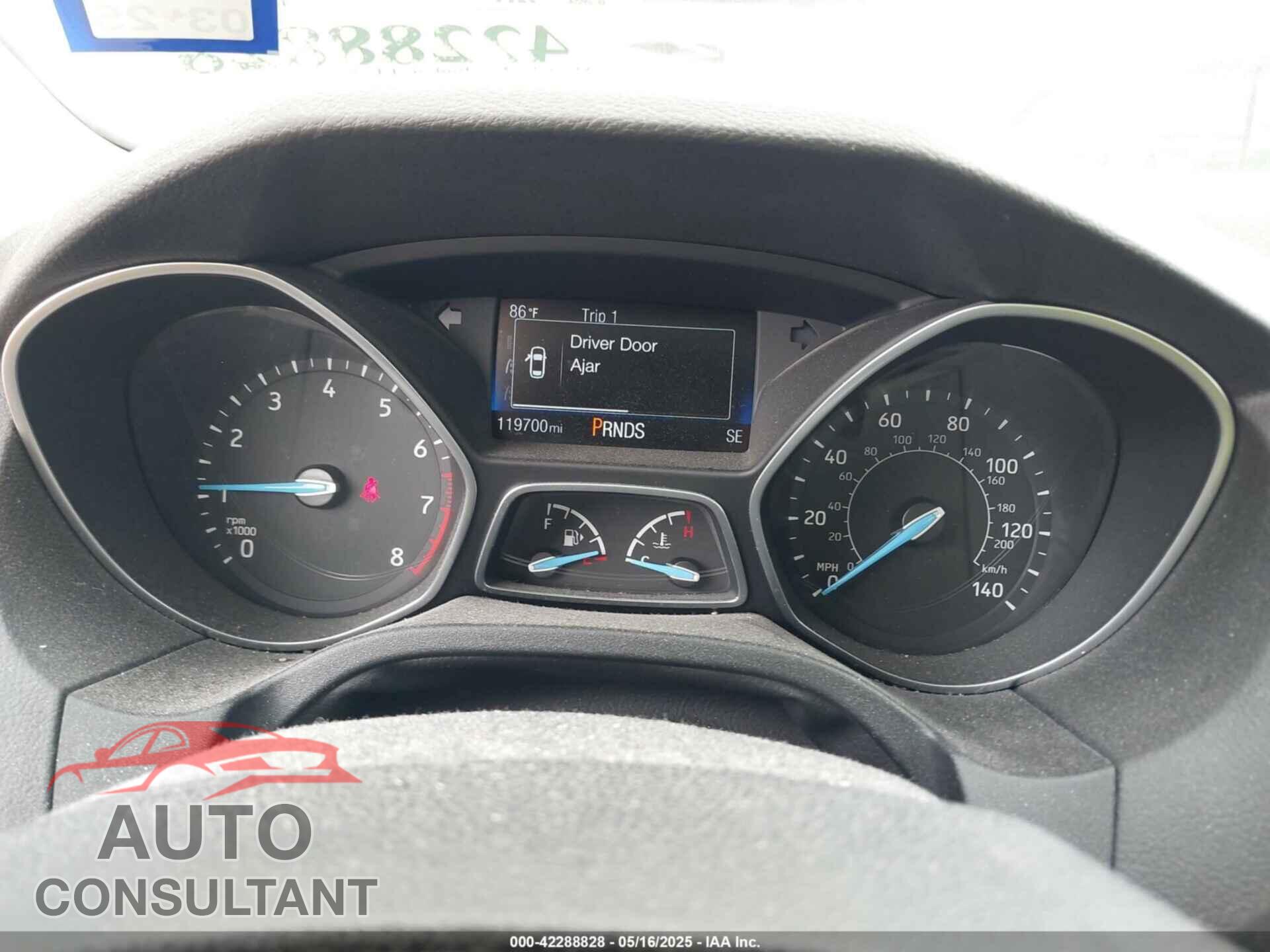 FORD FOCUS 2017 - 1FADP3H25HL344217
