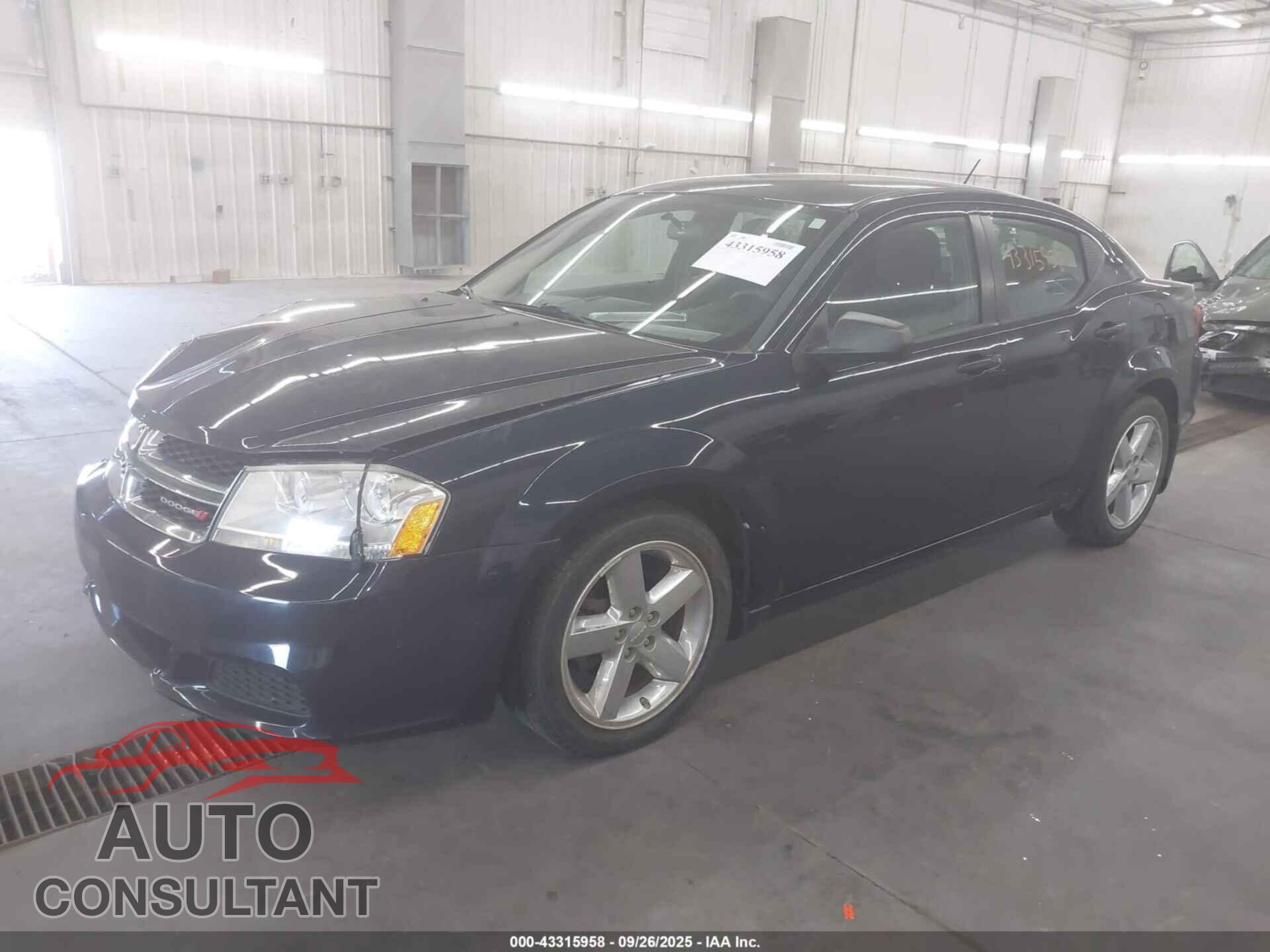 DODGE AVENGER 2013 - 1C3CDZAB9DN657589