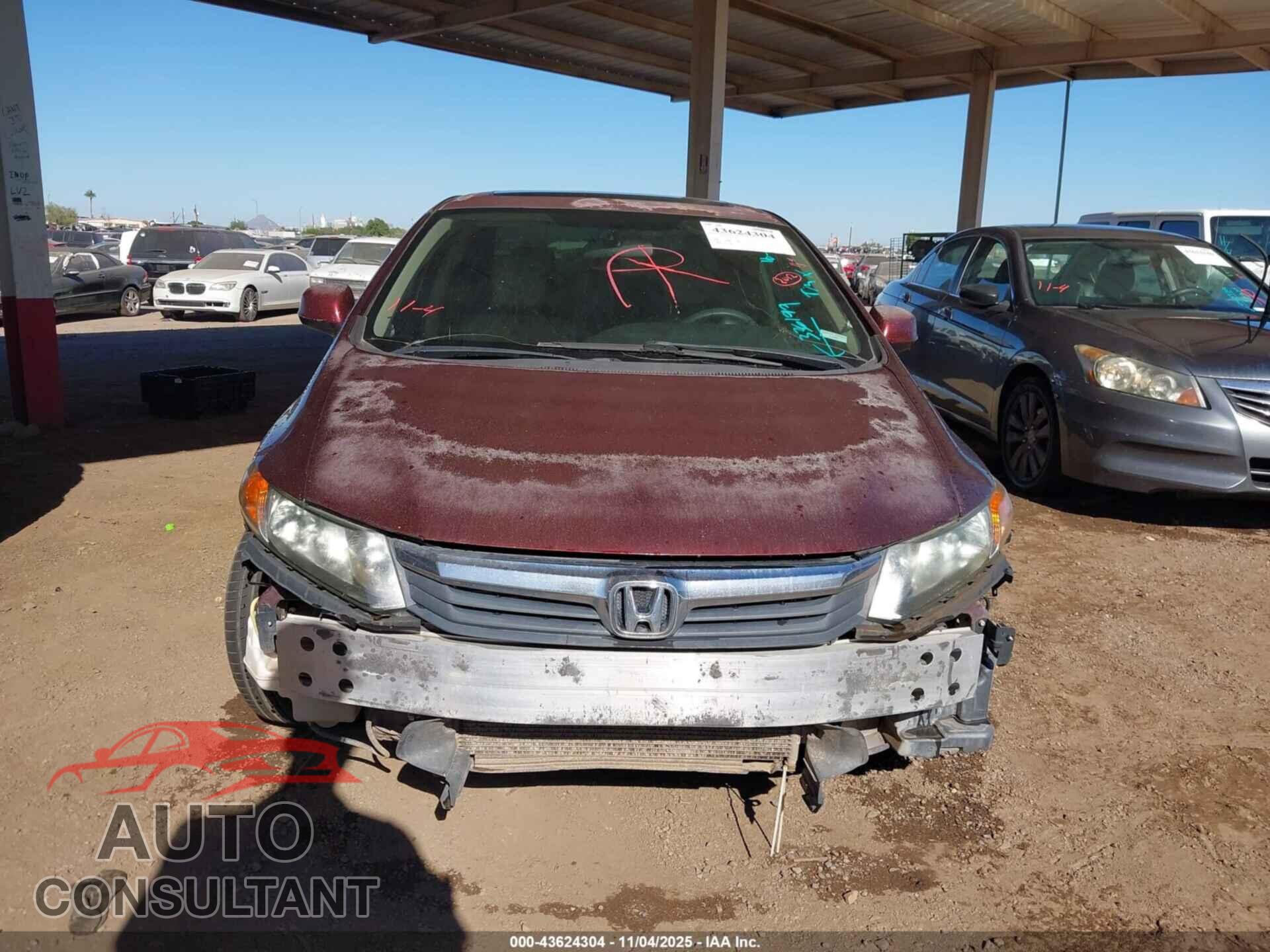 HONDA CIVIC 2012 - 19XFB2F85CE336199