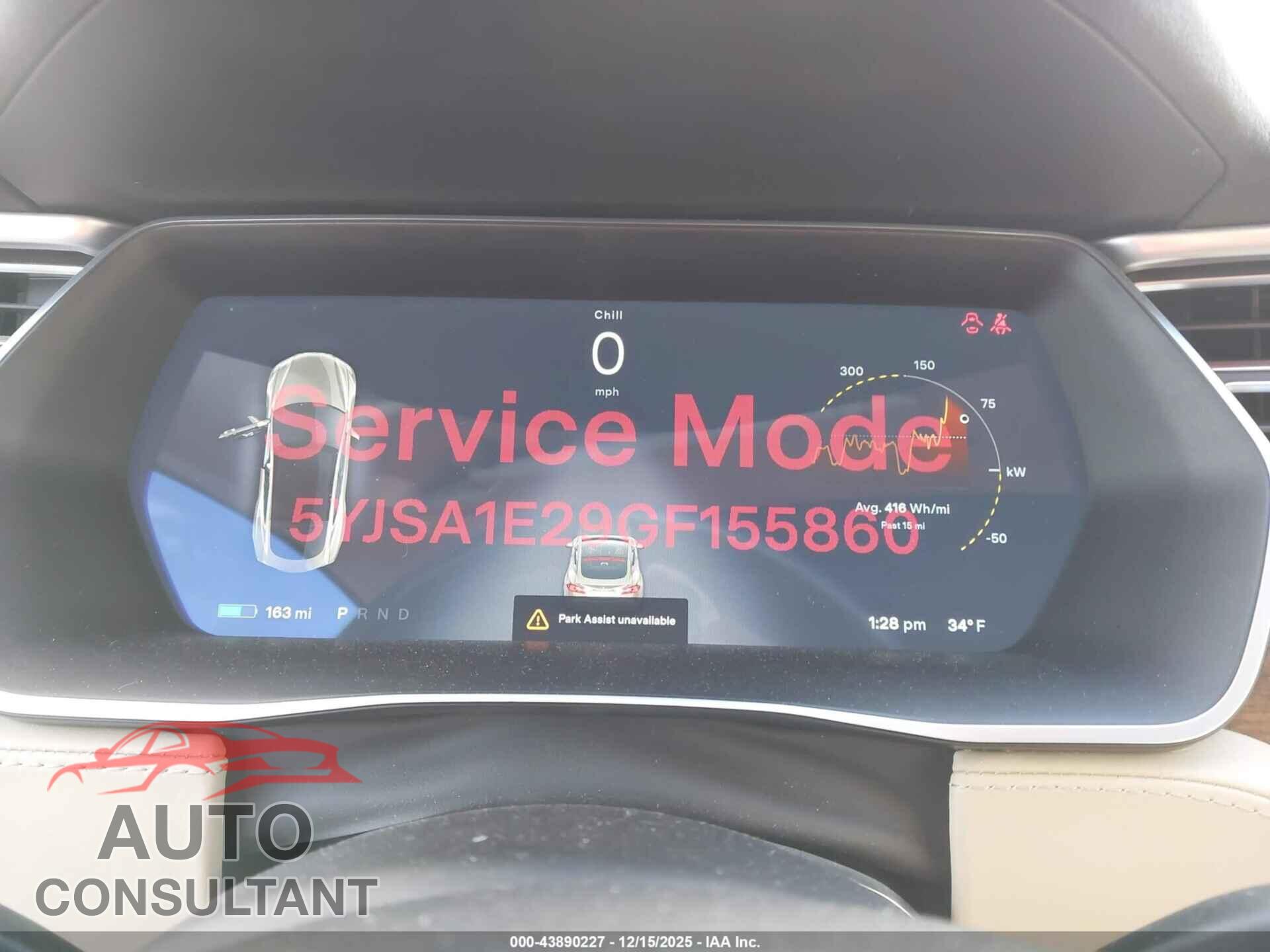 TESLA MODEL S 2016 - 5YJSA1E29GF155860