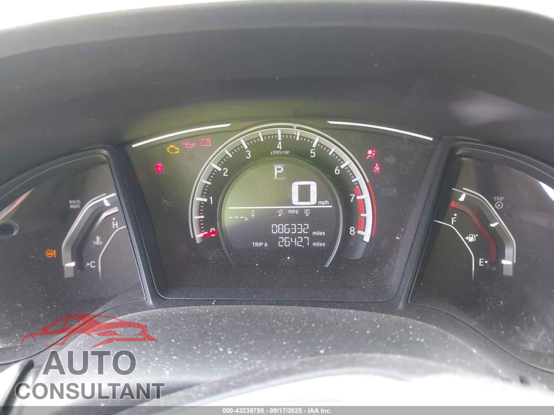 HONDA CIVIC 2017 - 19XFC2F53HE036669