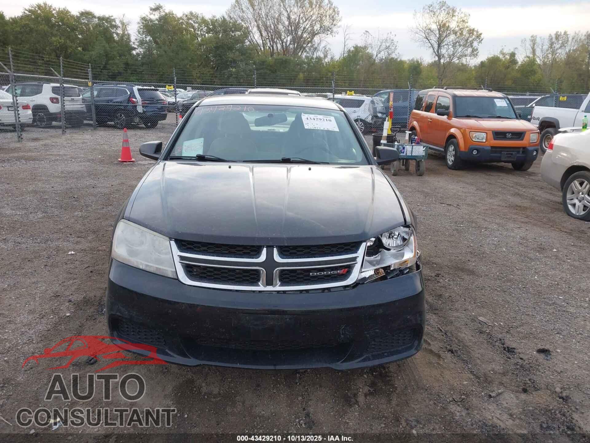 DODGE AVENGER 2013 - 1C3CDZAB2DN710116