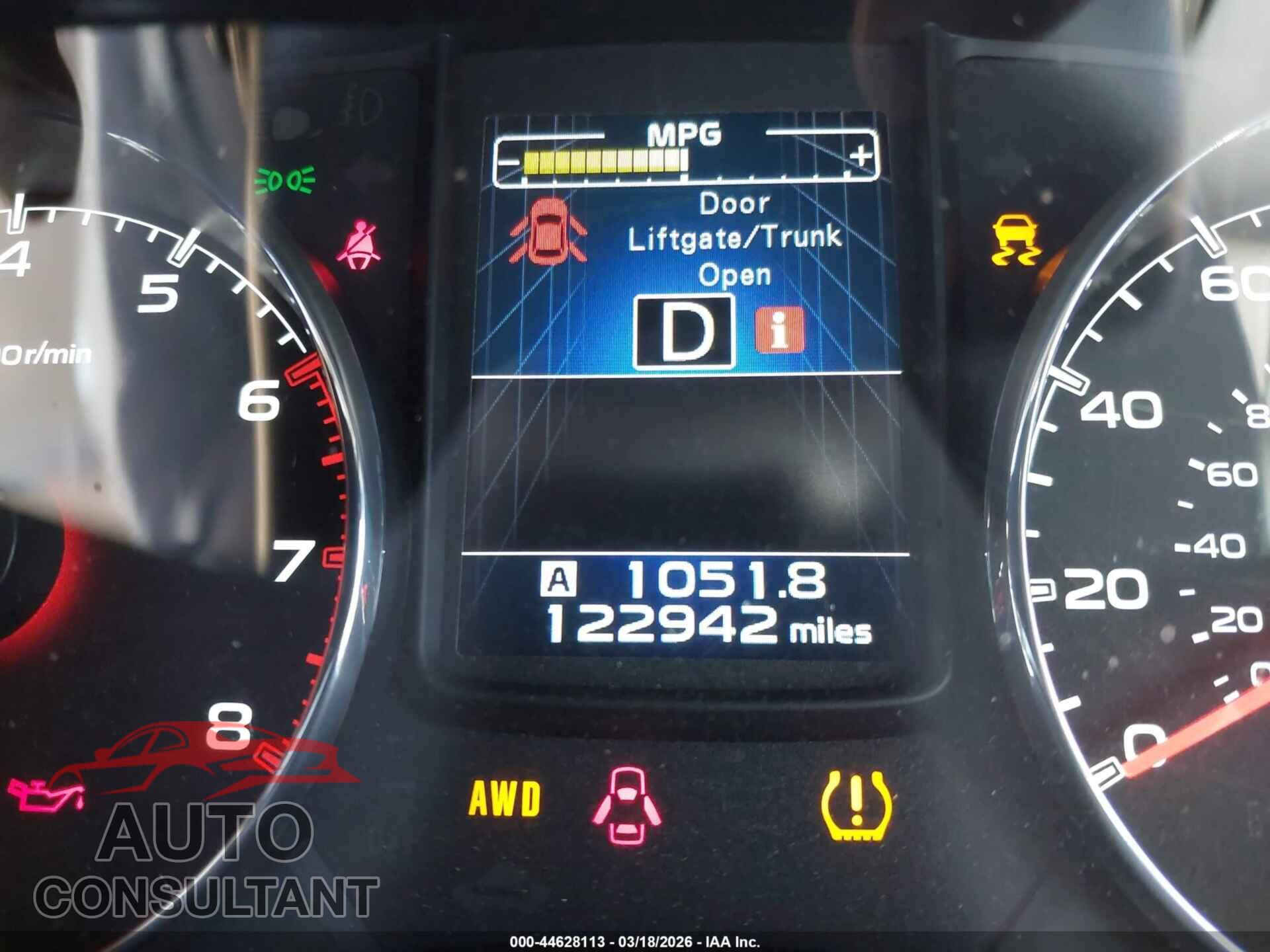 SUBARU OUTBACK 2014 - 4S4BRBLC8E3321852