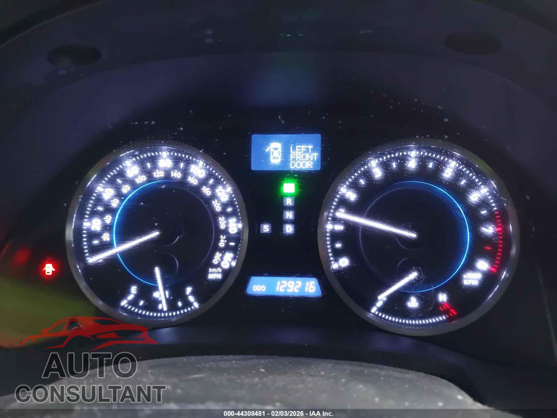 LEXUS IS 250 2012 - JTHBF5C26C5168765