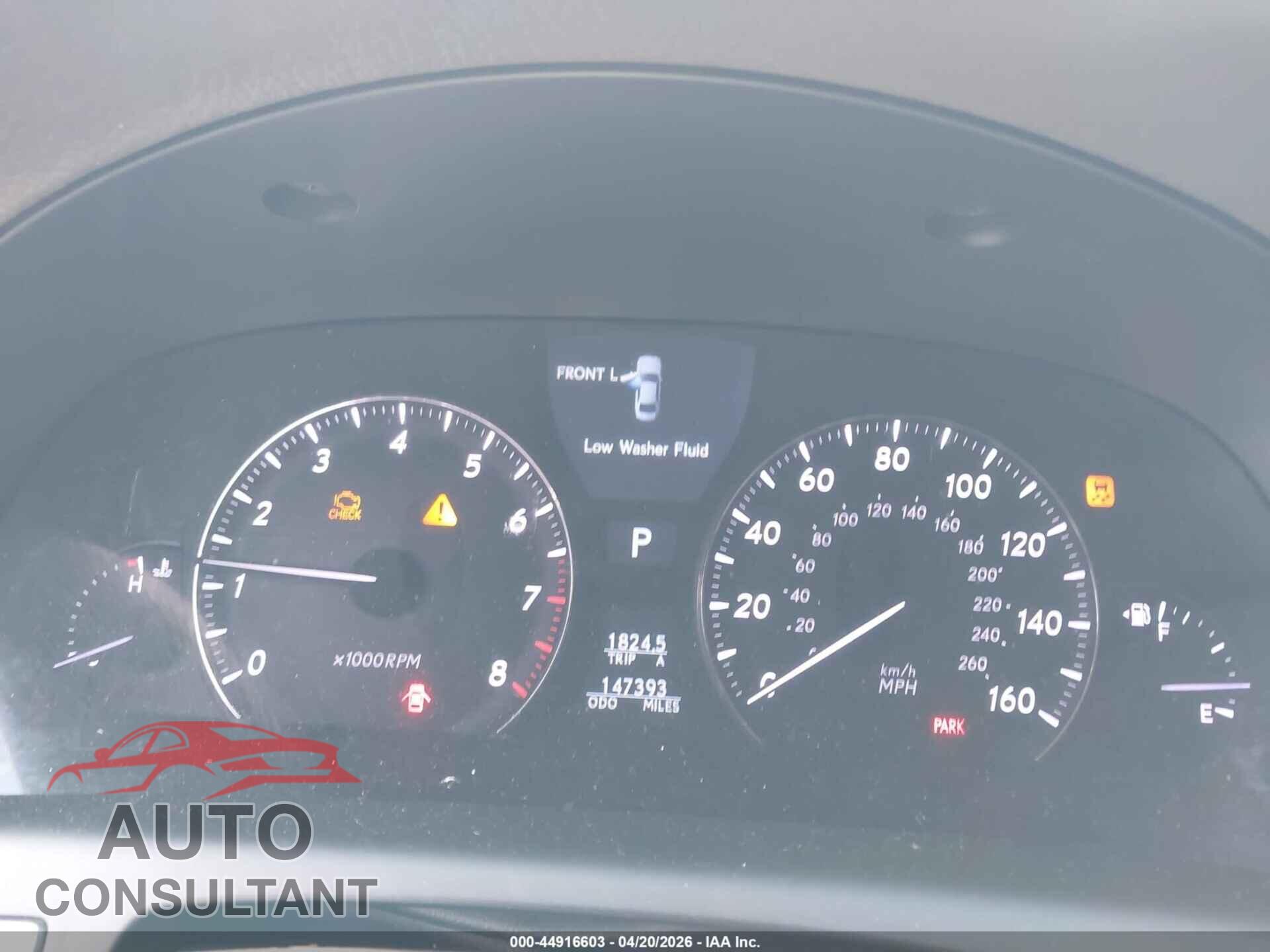 LEXUS LS 460 2011 - JTHGL5EF2B5043324