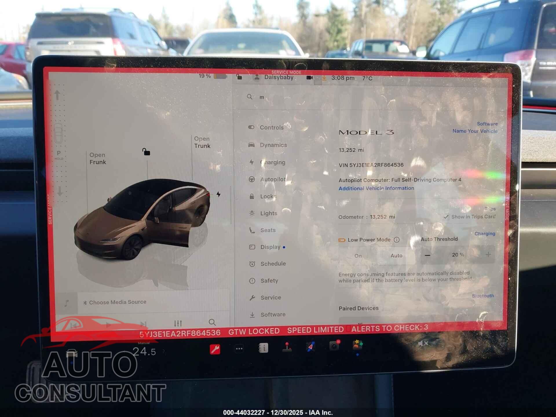 TESLA MODEL 3 2024 - 5YJ3E1EA2RF864536