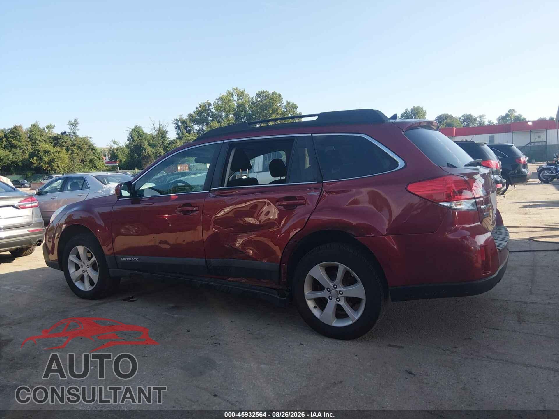 SUBARU OUTBACK 2014 - 4S4BRBCC4E3306507