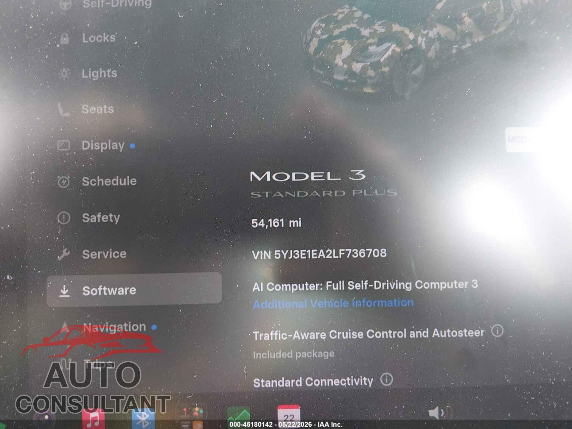 TESLA MODEL 3 2020 - 5YJ3E1EA2LF736708