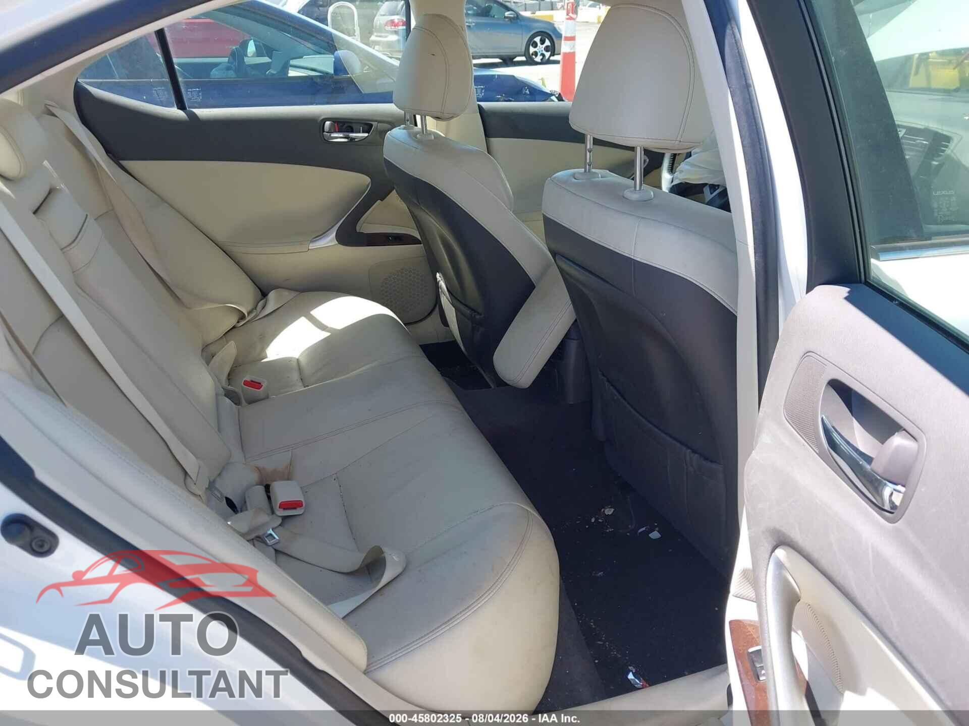 LEXUS IS 250 2012 - JTHBF5C21C2103100
