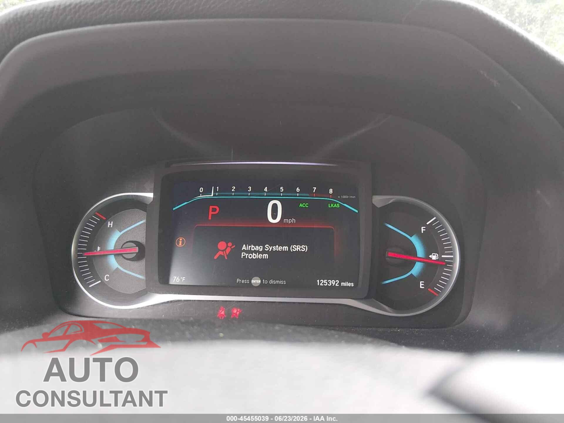 HONDA PILOT 2019 - 5FNYF6H59KB094341