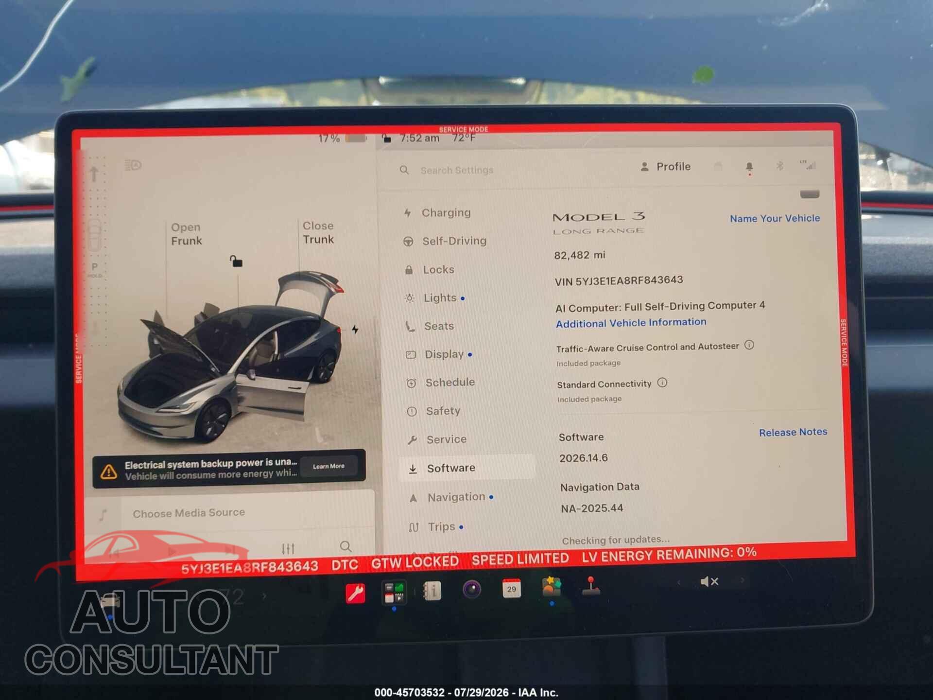 TESLA MODEL 3 2024 - 5YJ3E1EA8RF843643