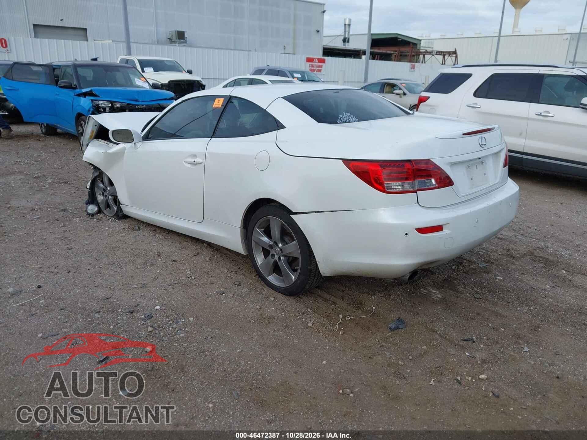 LEXUS IS 250C 2011 - JTHFF2C23B2515484