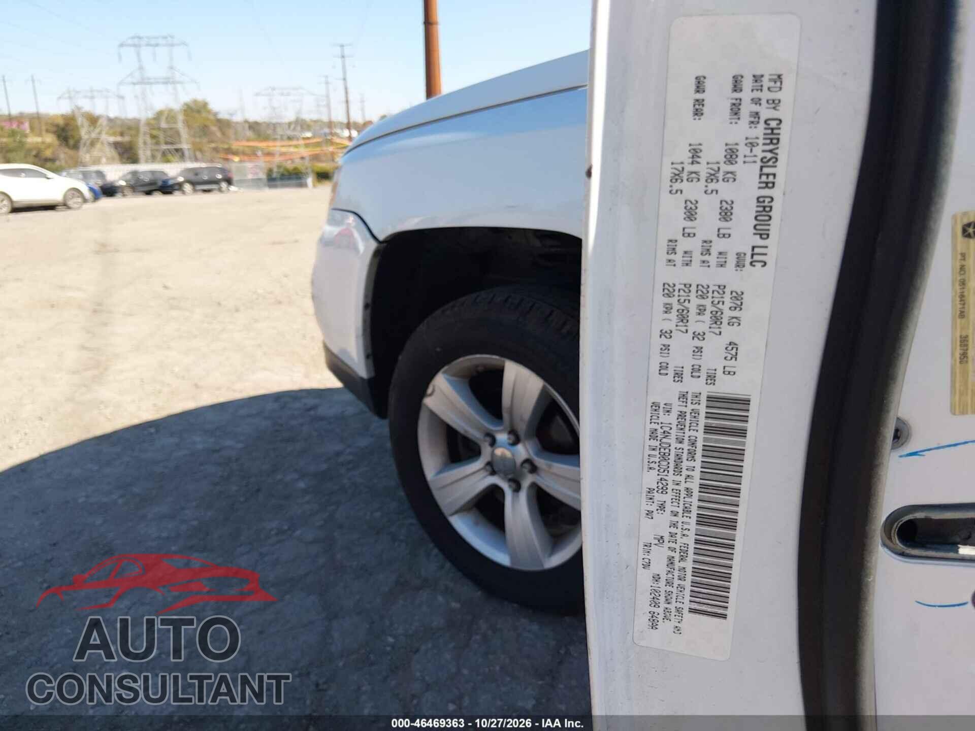 JEEP COMPASS 2012 - 1C4NJDEB0CD514299