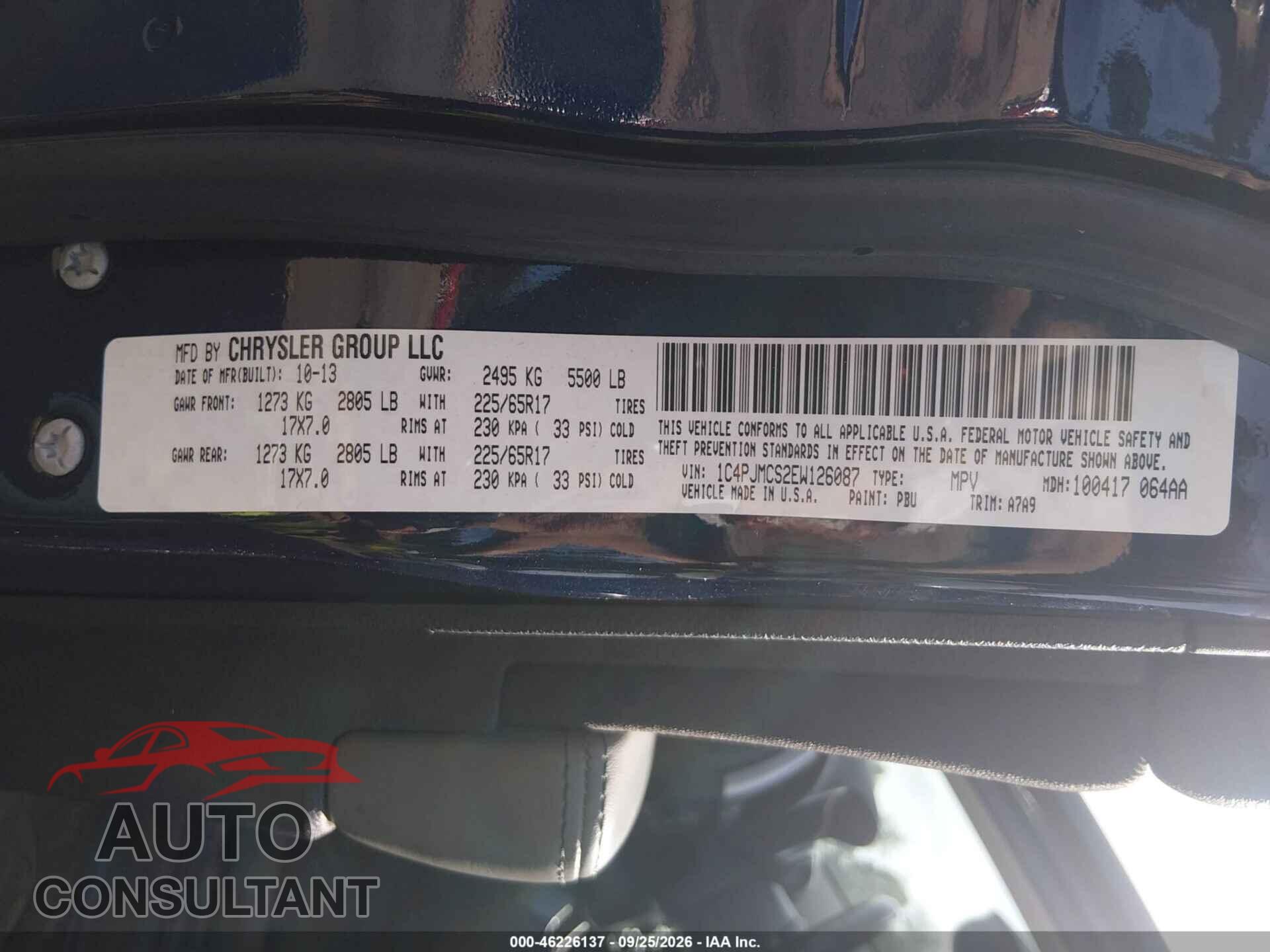 JEEP CHEROKEE 2014 - 1C4PJMCS2EW126087