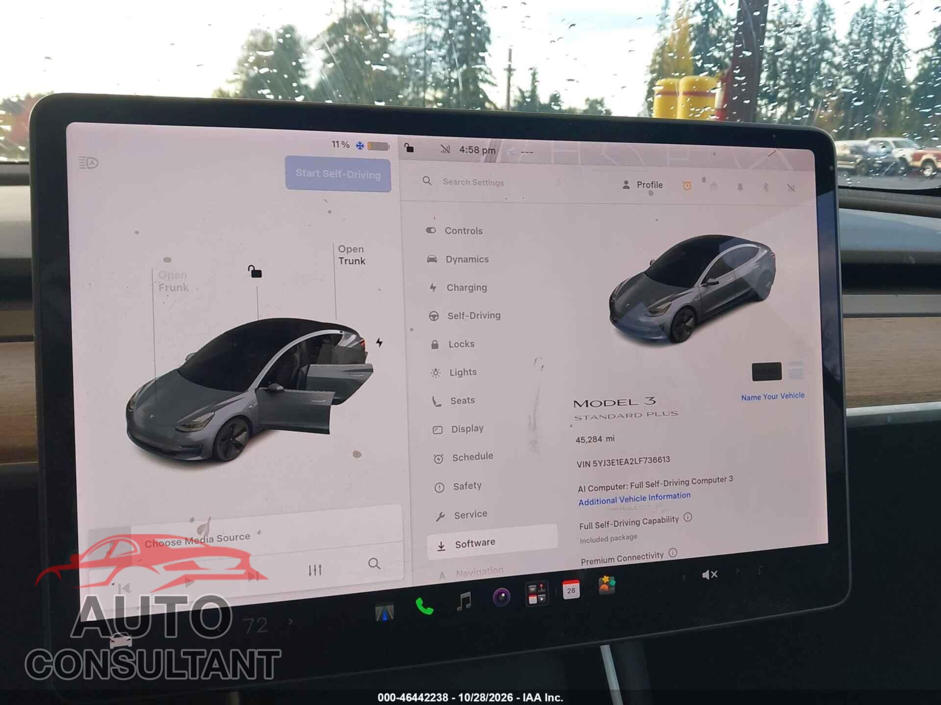 TESLA MODEL 3 2020 - 5YJ3E1EA2LF736613