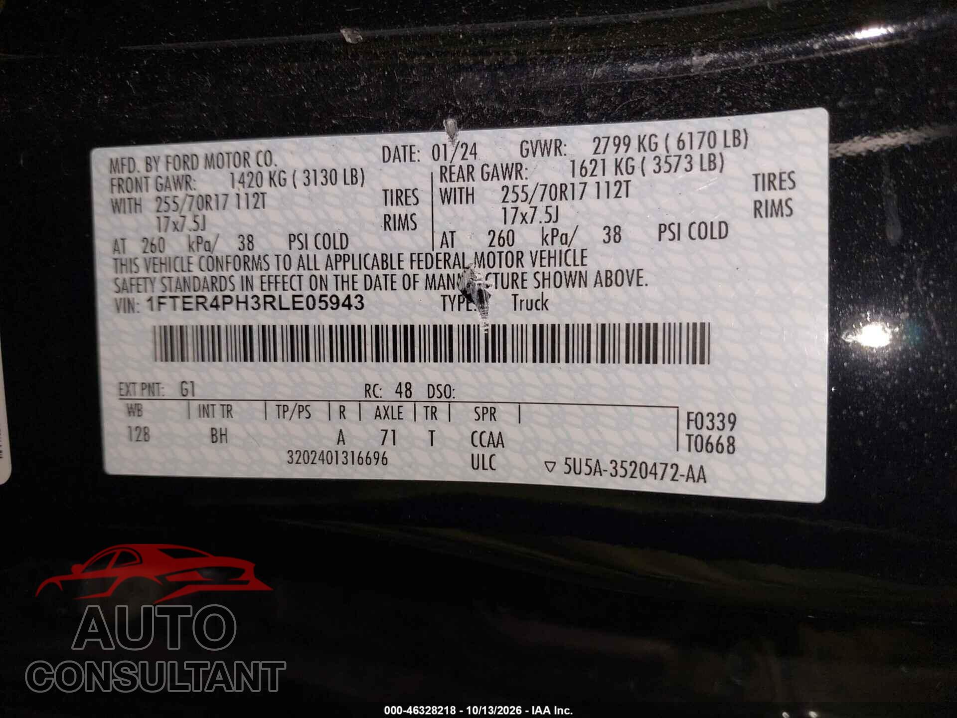 FORD RANGER 2024 - 1FTER4PH3RLE05943