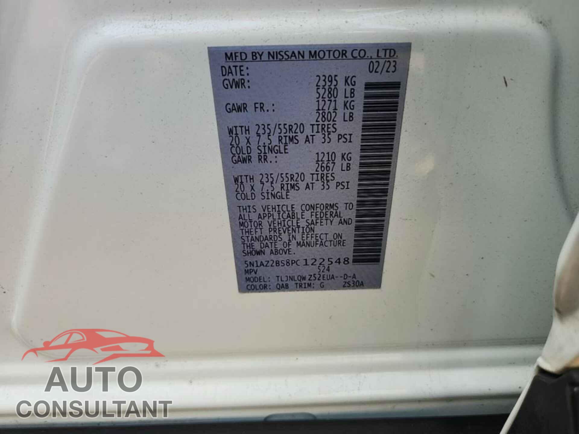 NISSAN MURANO 2023 - 5N1AZ2BS8PC122548