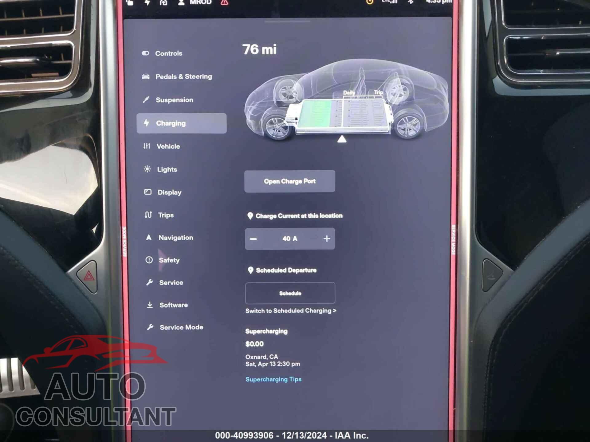 TESLA MODEL S 2013 - 5YJSA1CP9DFP08016