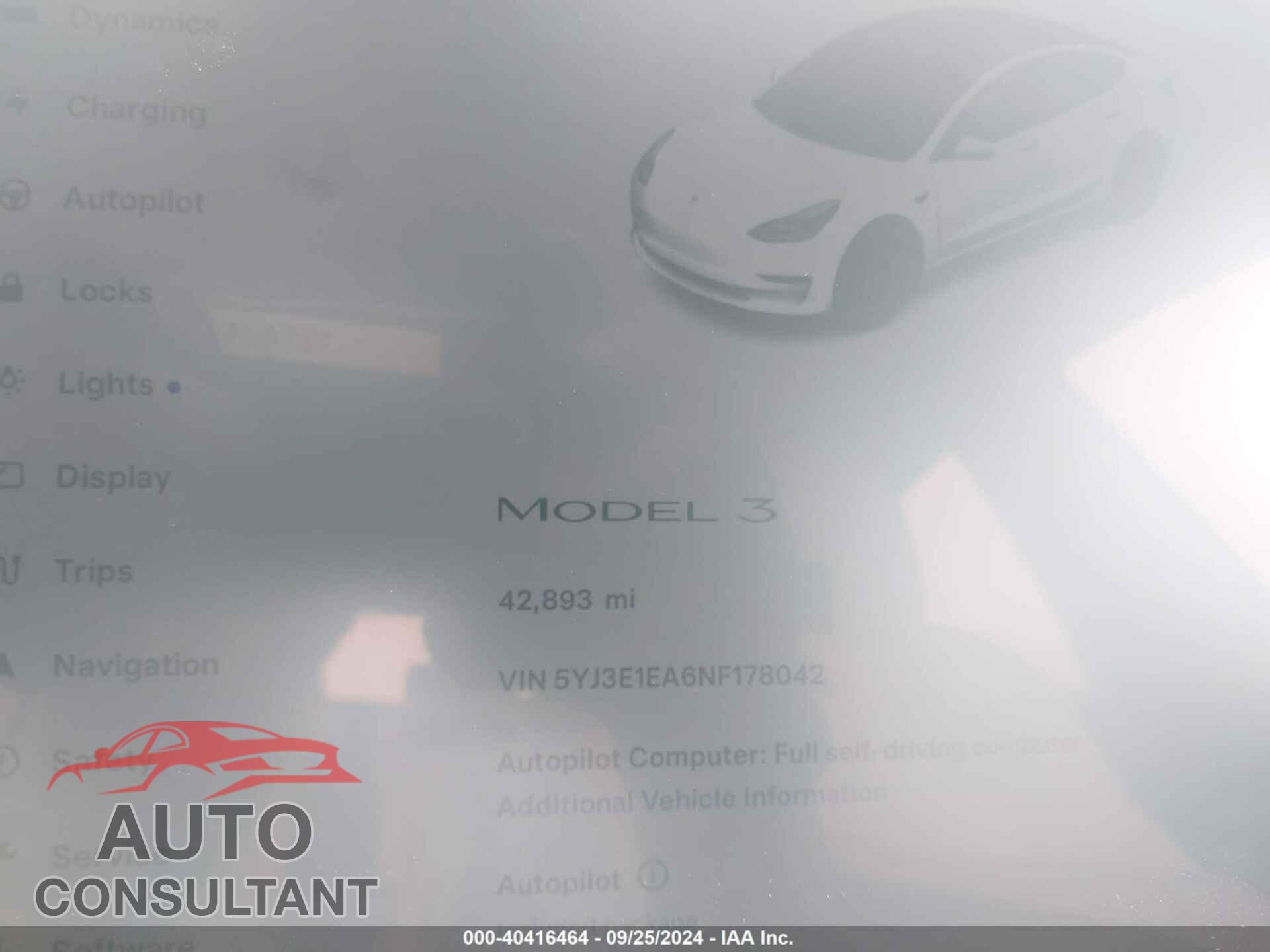 TESLA MODEL 3 2022 - 5YJ3E1EA6NF178042