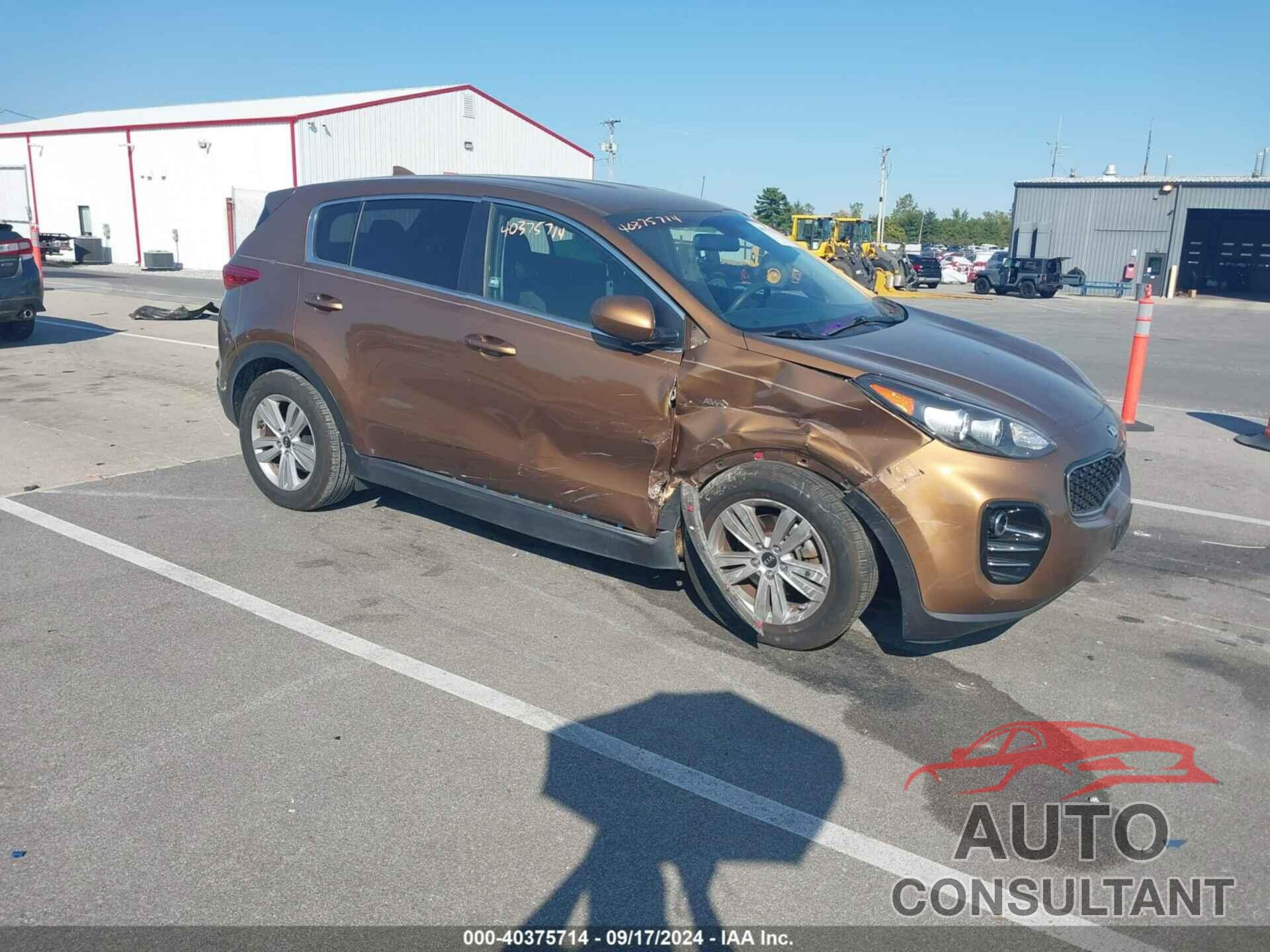 KIA SPORTAGE 2017 - KNDPMCAC4H7192149