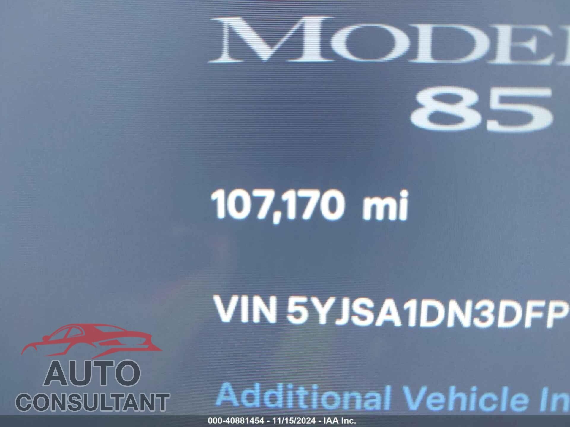 TESLA MODEL S 2013 - 5YJSA1DN3DFP10695
