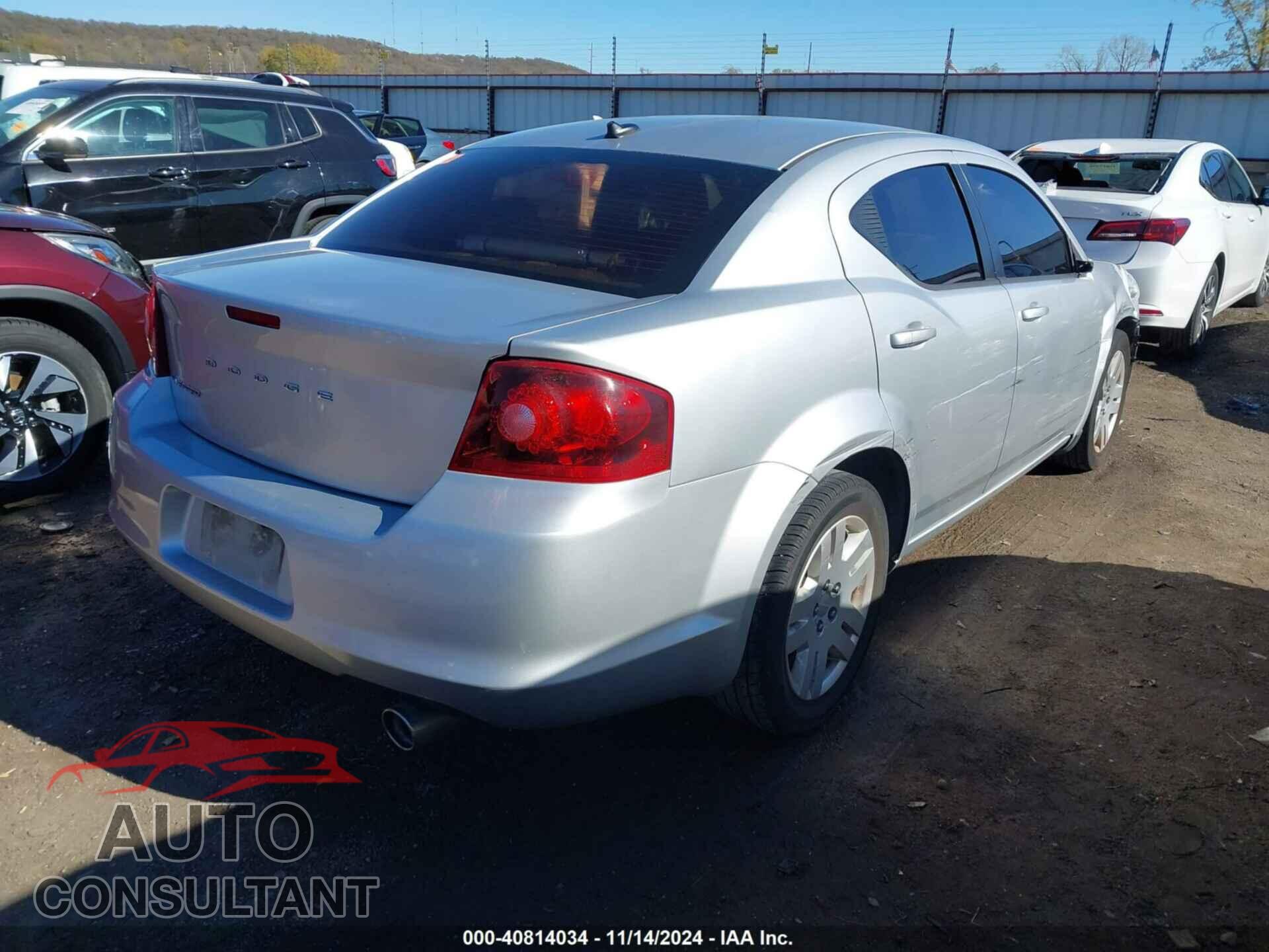 DODGE AVENGER 2012 - 1C3CDZAB5CN274702