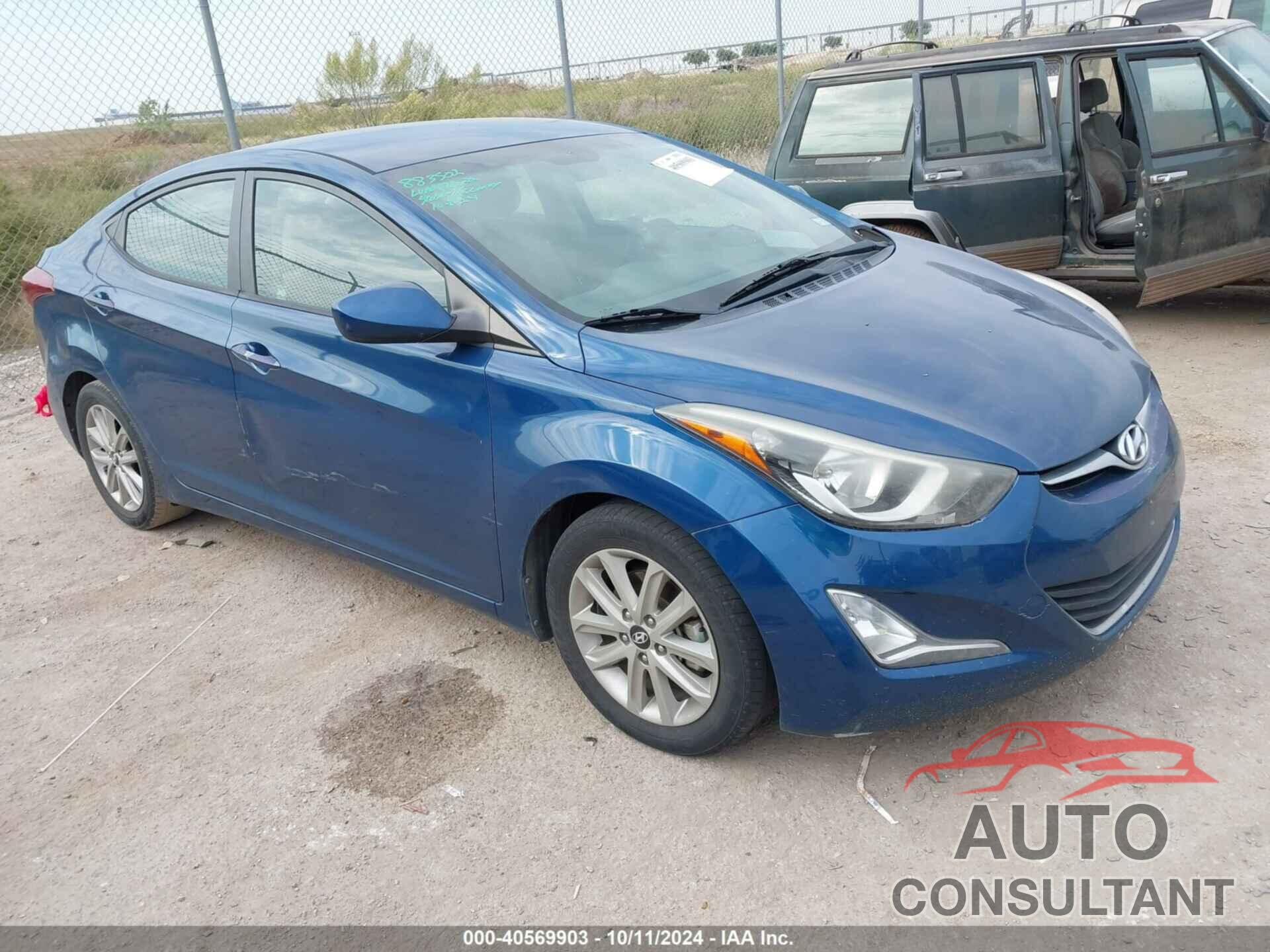 HYUNDAI ELANTRA 2015 - KMHDH4AE5FU389162