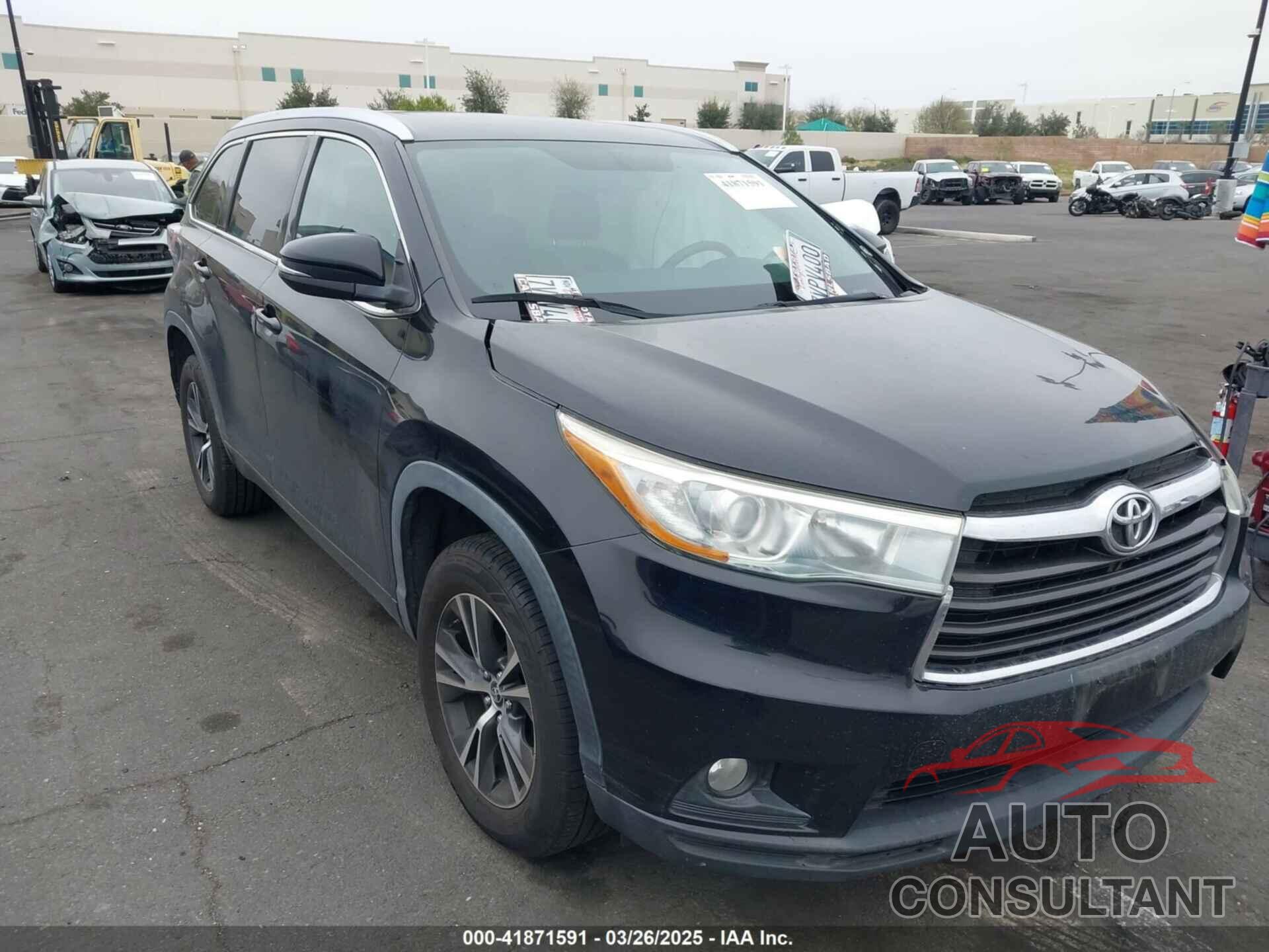 TOYOTA HIGHLANDER 2016 - 5TDKKRFH5GS175887