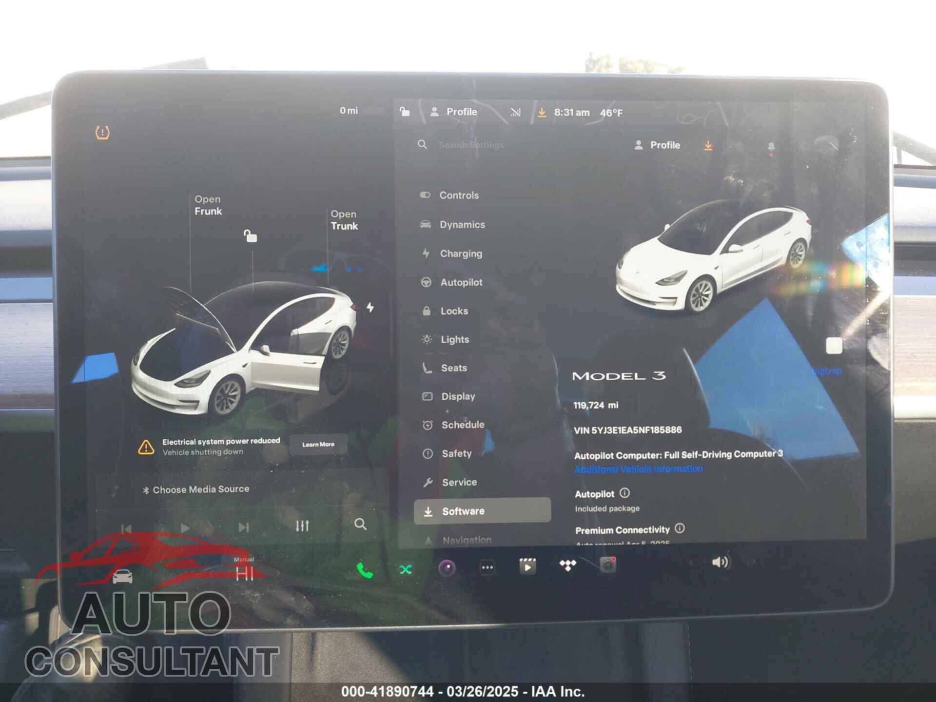 TESLA MODEL 3 2022 - 5YJ3E1EA5NF185886