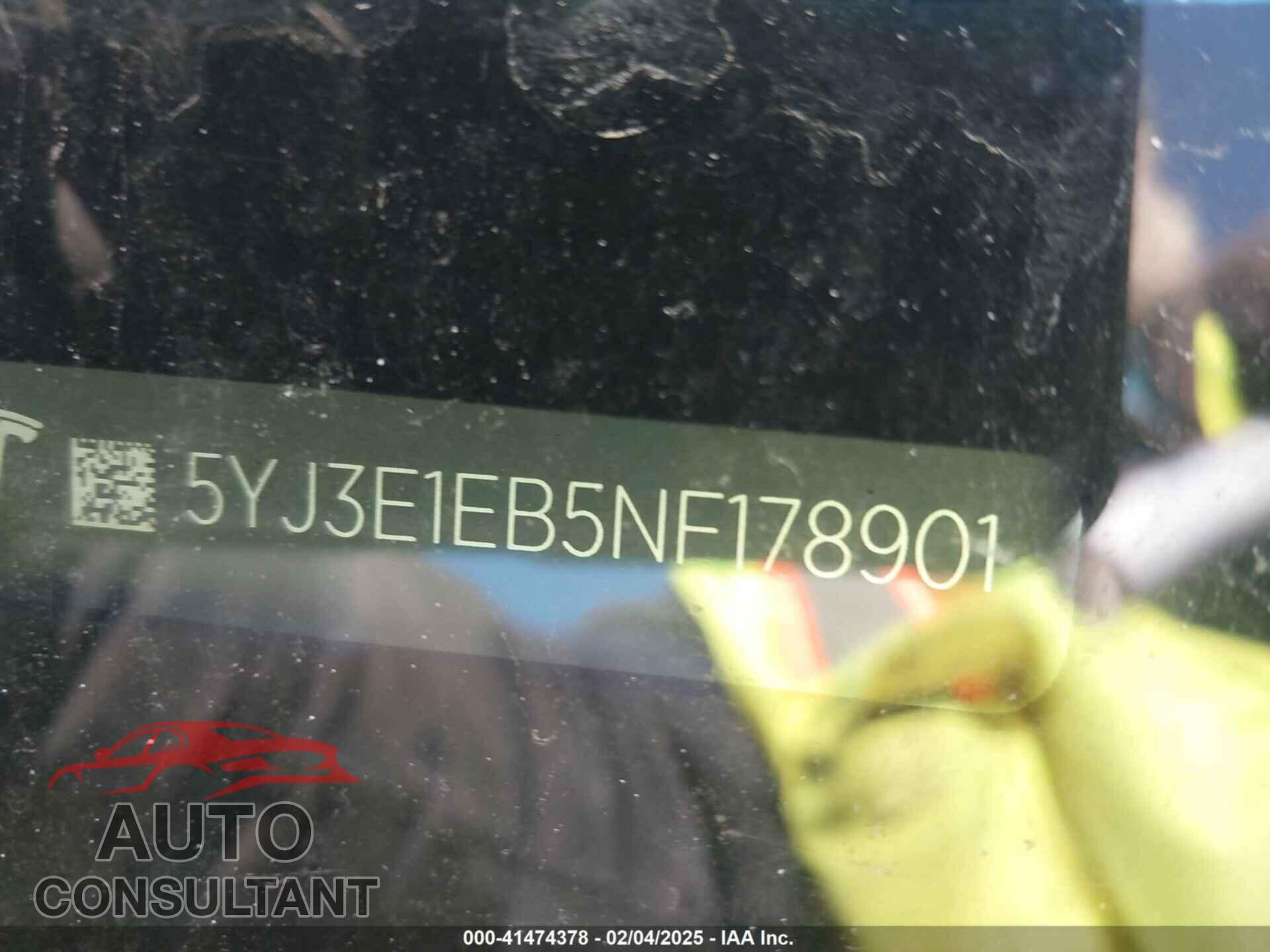 TESLA MODEL 3 2022 - 5YJ3E1EB5NF178901