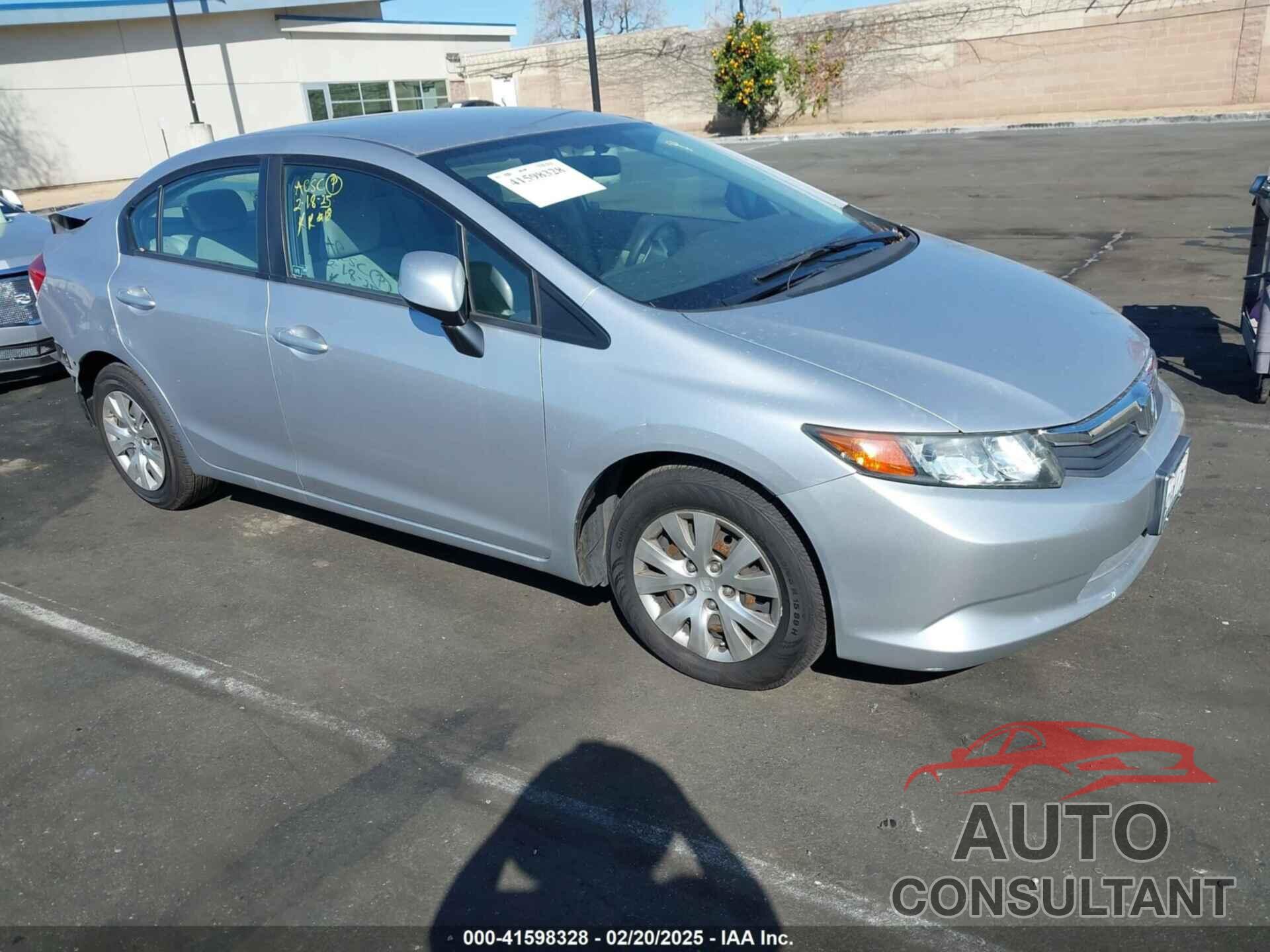 HONDA CIVIC 2012 - 19XFB2F51CE392615
