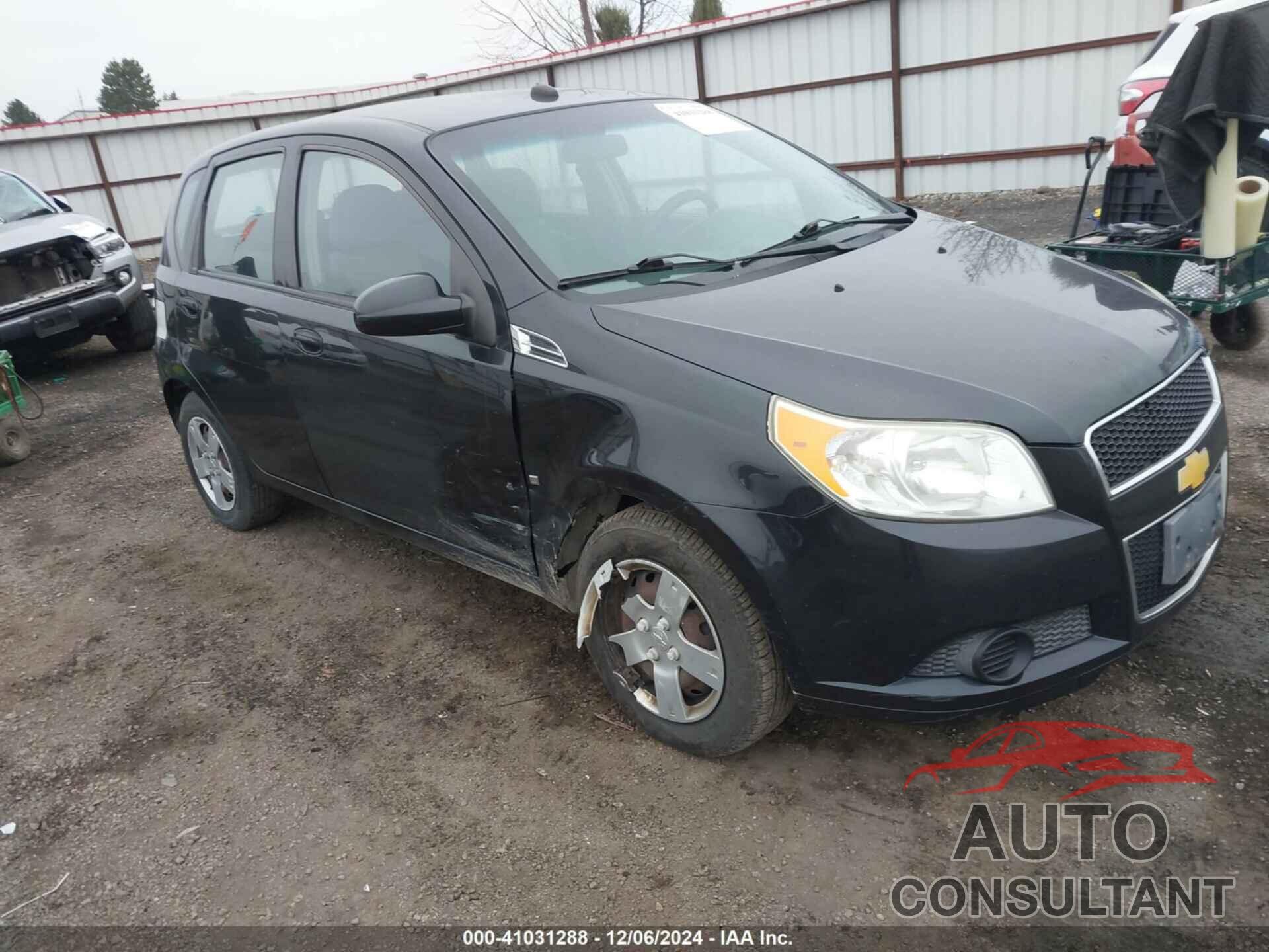 CHEVROLET AVEO 2009 - KL1TD66E59B692322