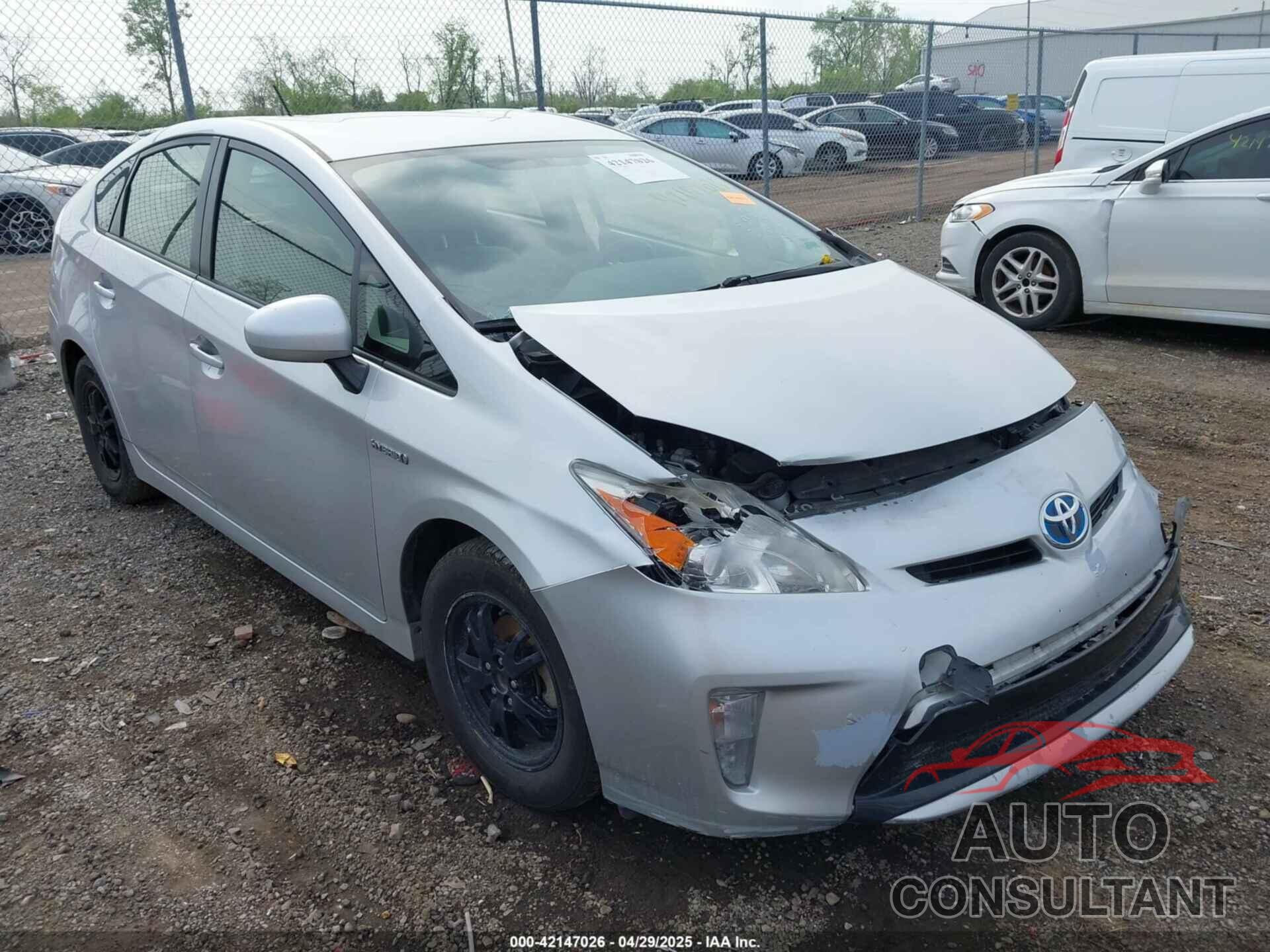 TOYOTA PRIUS 2012 - JTDKN3DU3C5465355