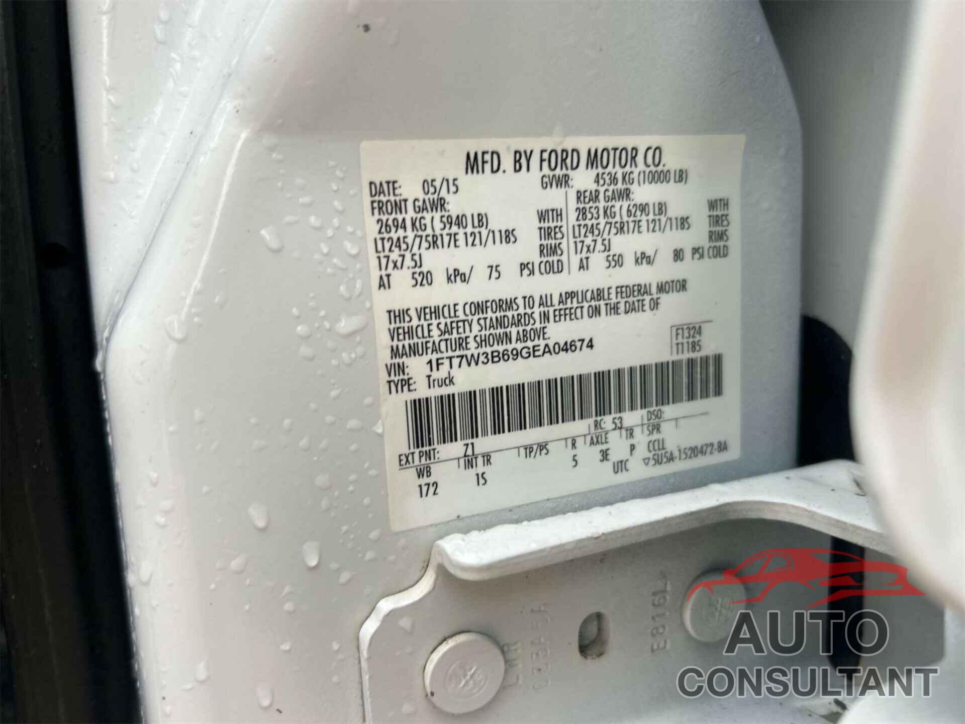 FORD F350 2016 - 1FT7W3B69GEA04674