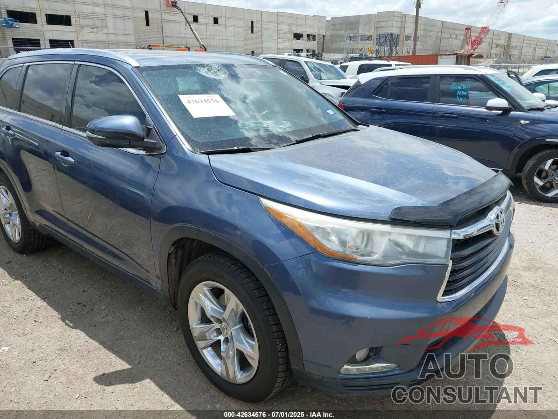 TOYOTA HIGHLANDER 2015 - 5TDYKRFH0FS094272