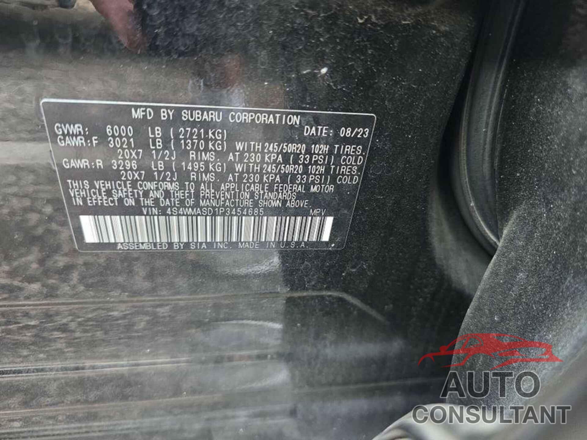 SUBARU ASCENT 2023 - 4S4WMASD1P3454685