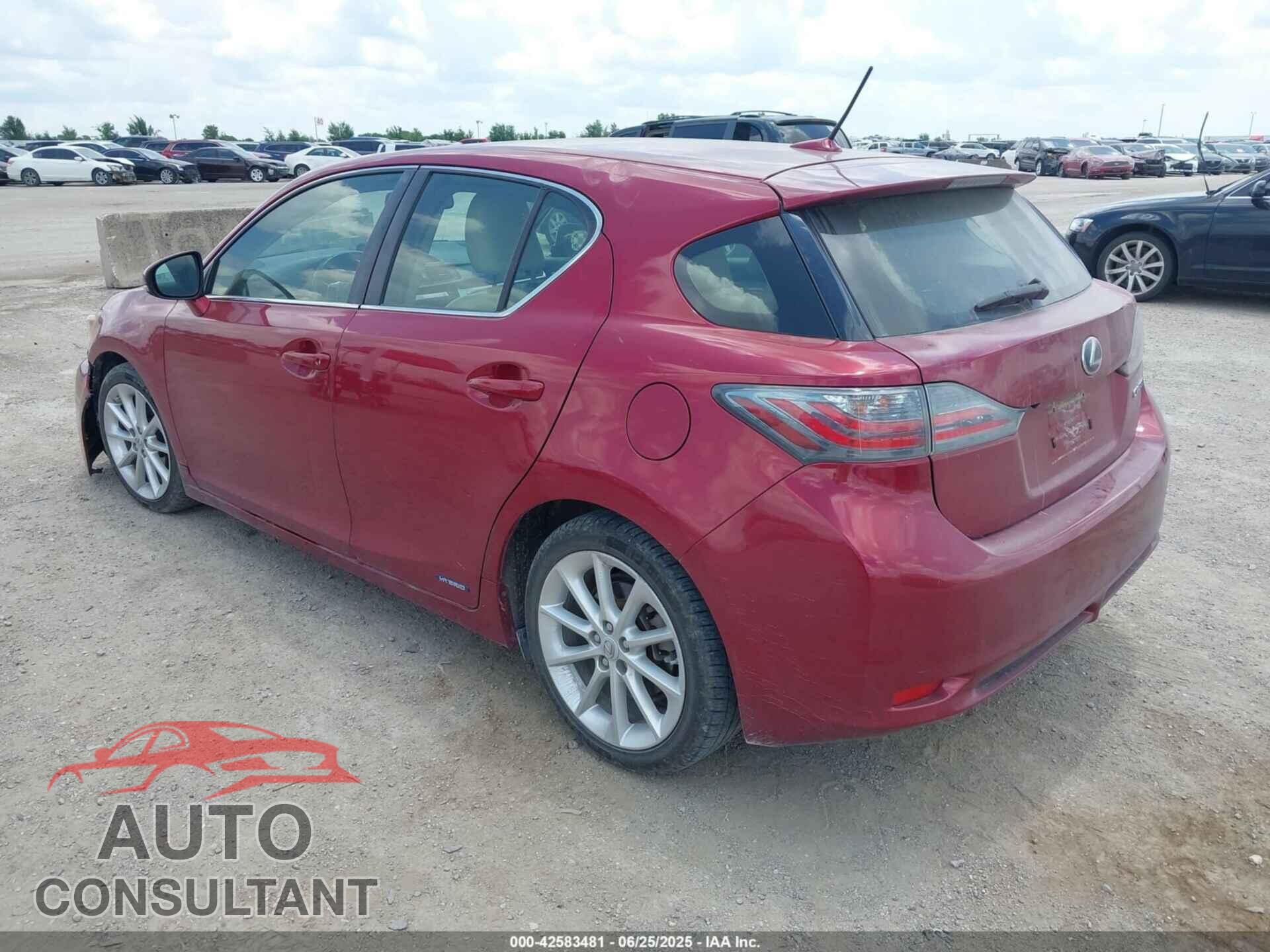 LEXUS CT 200H 2012 - JTHKD5BH8C2075582