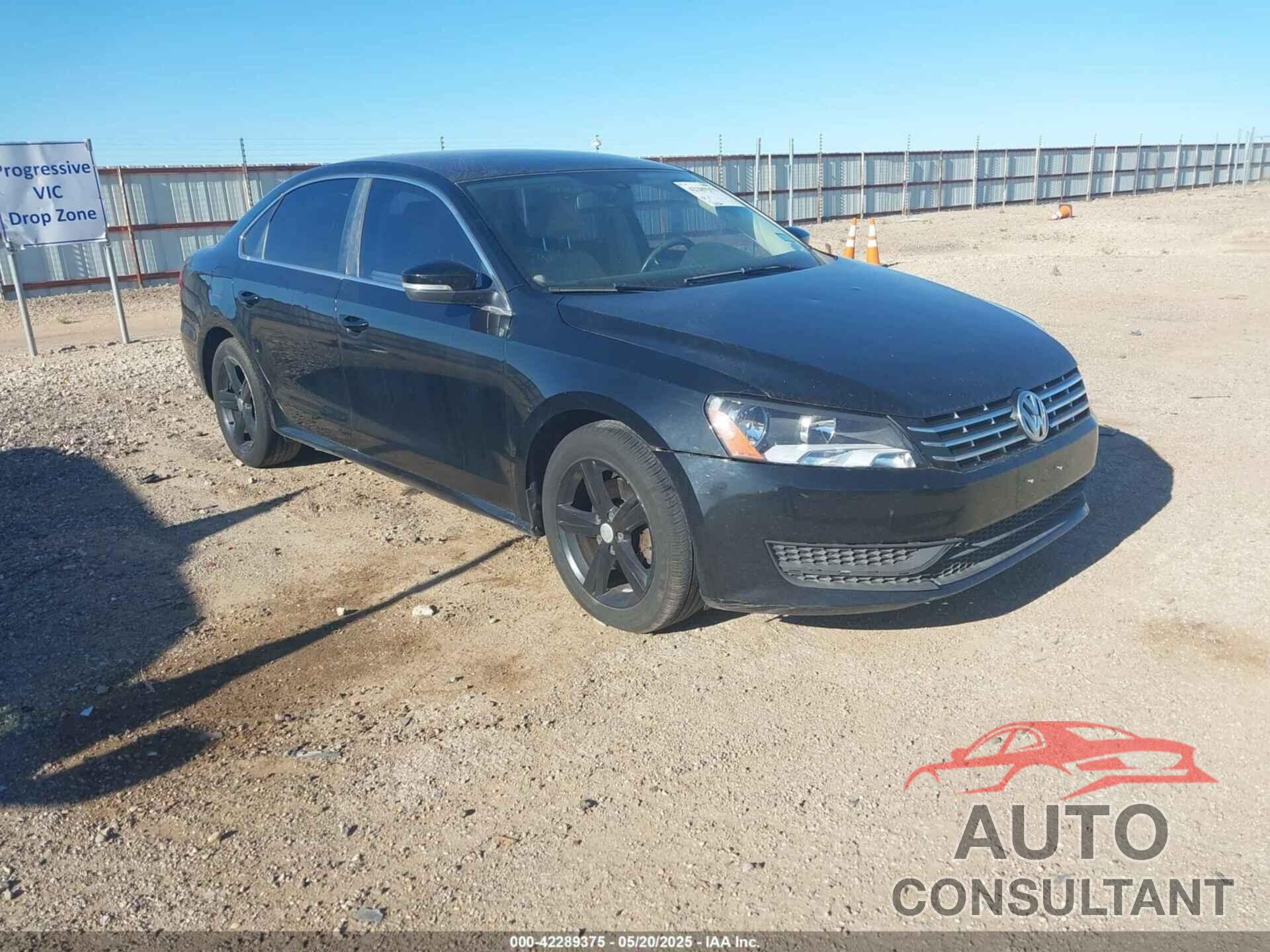 VOLKSWAGEN PASSAT 2013 - 1VWBH7A39DC042316