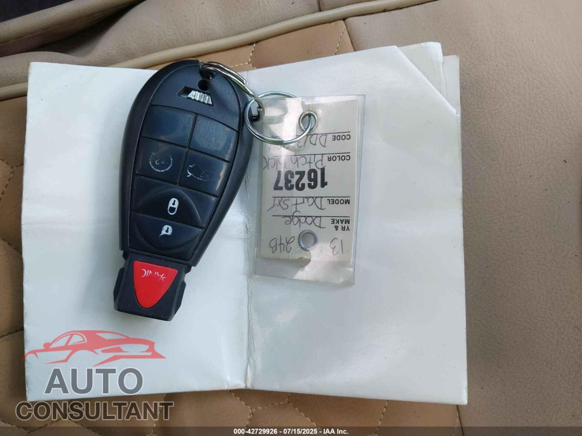 DODGE DART 2013 - 1C3CDFBA7DD136784