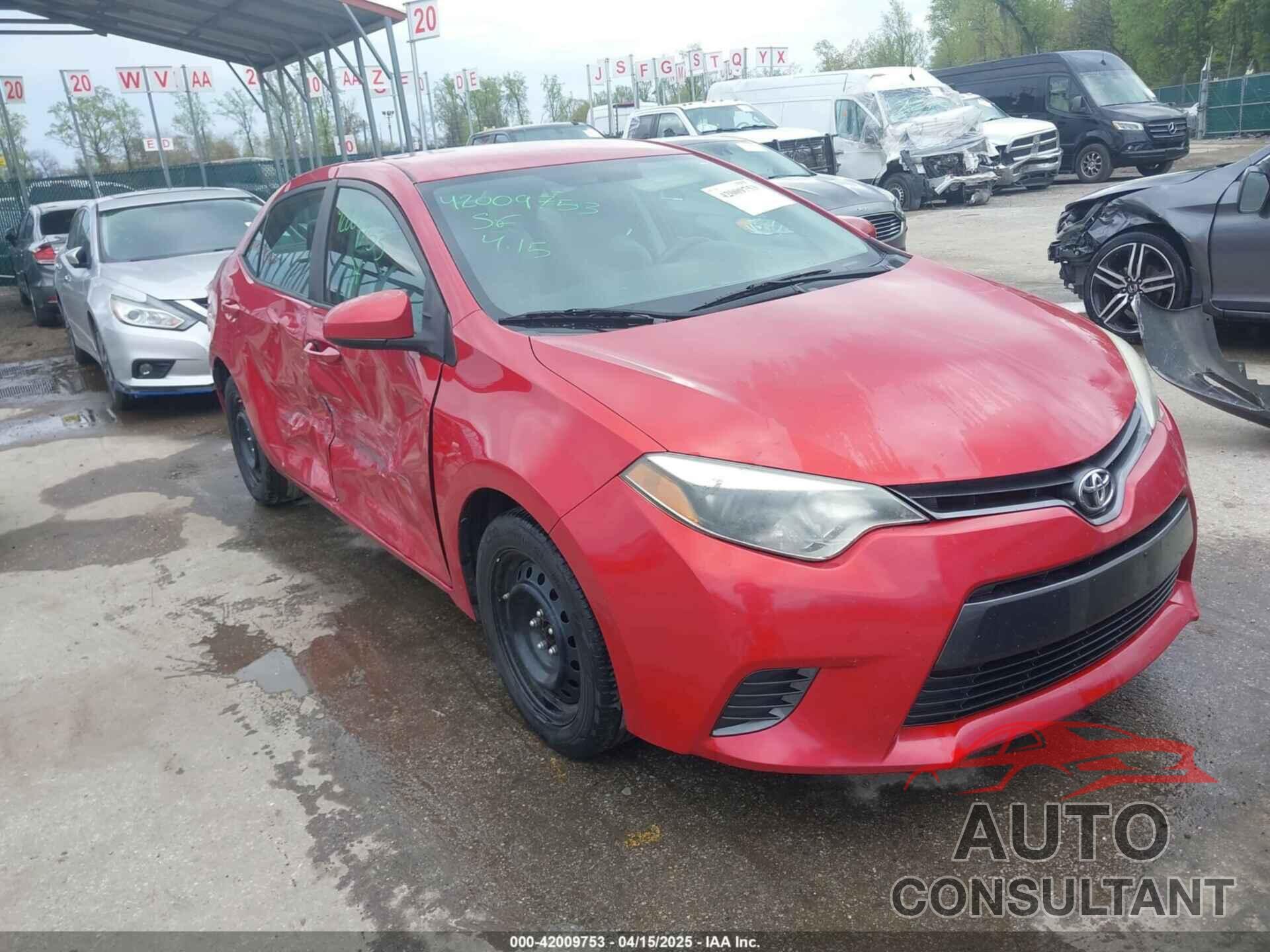 TOYOTA COROLLA 2015 - 2T1BURHEXFC310169