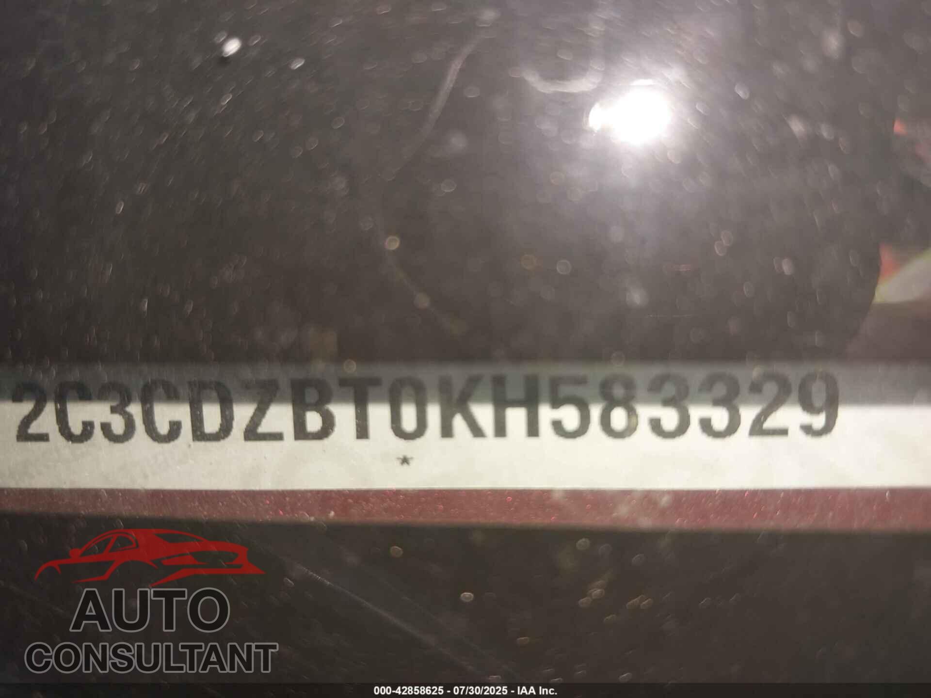 DODGE CHALLENGER 2019 - 2C3CDZBT0KH583329