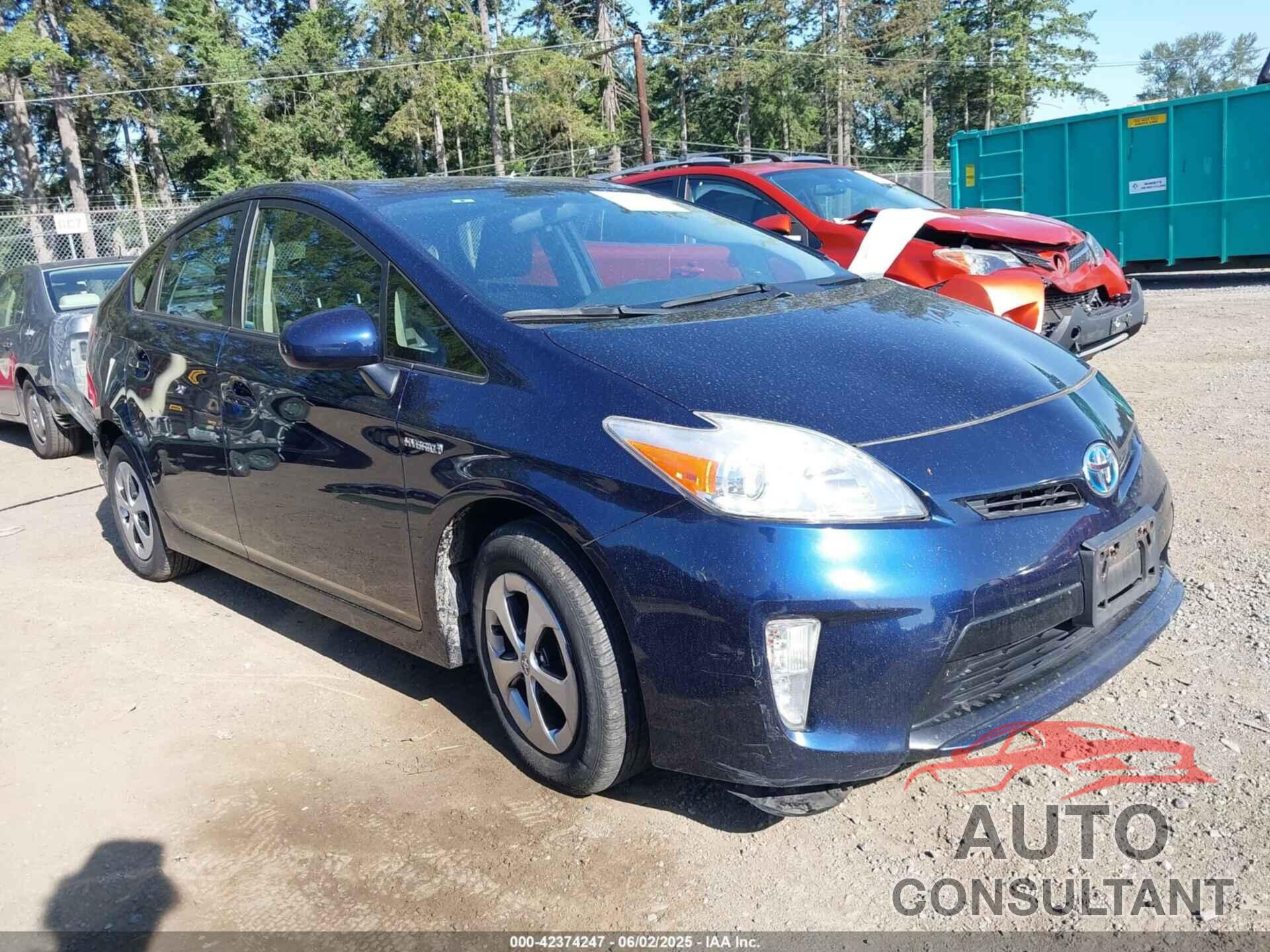 TOYOTA PRIUS 2012 - JTDKN3DU7C1615104
