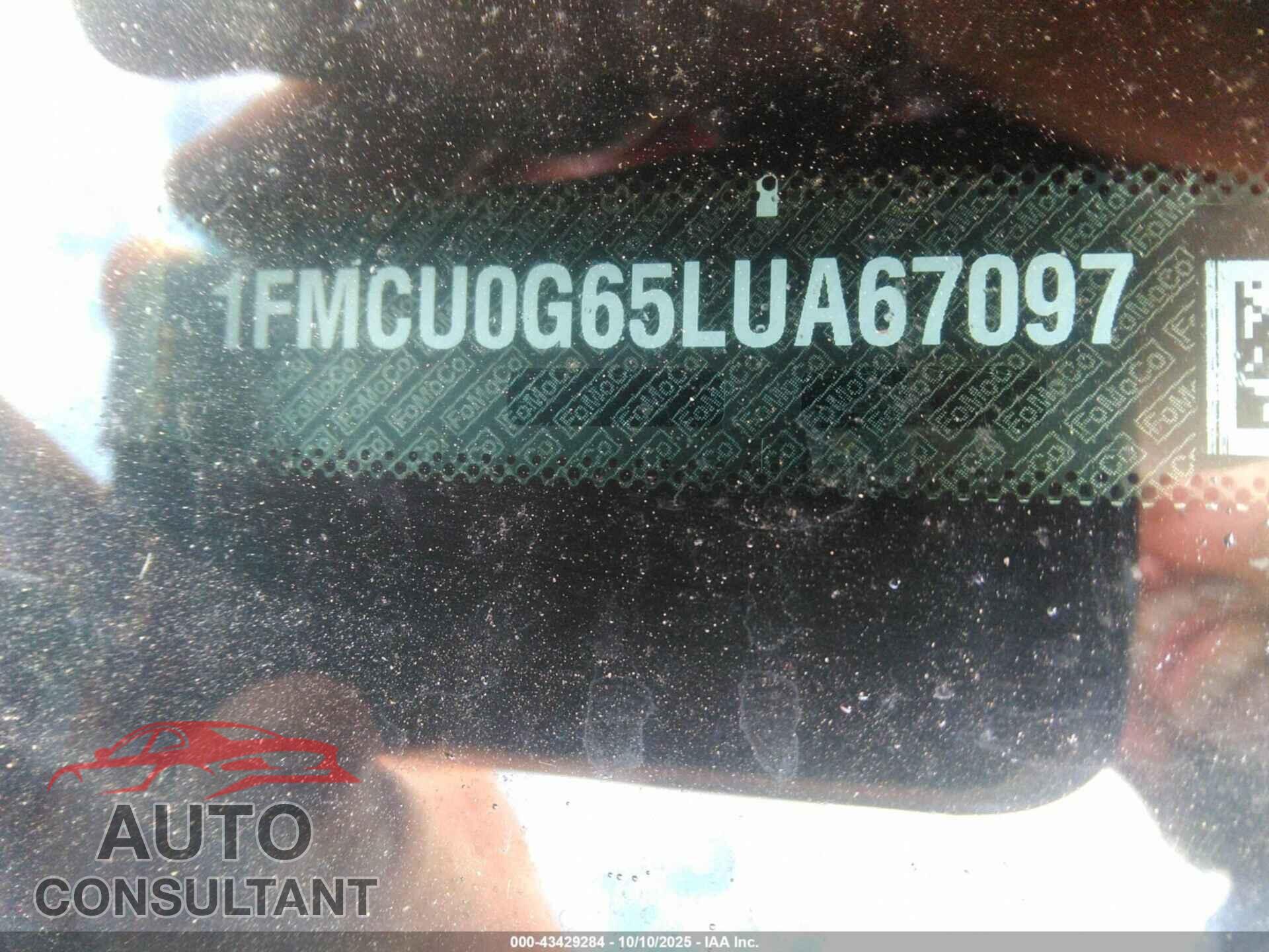 FORD ESCAPE 2020 - 1FMCU0G65LUA67097