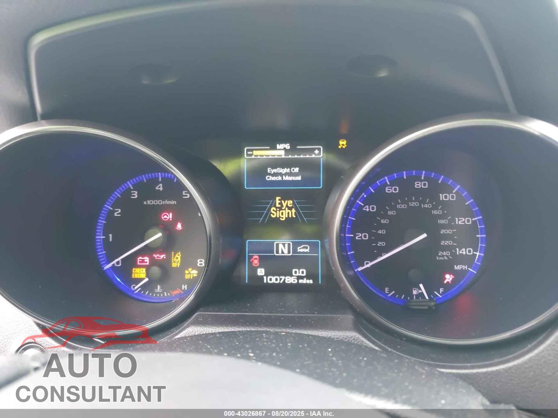 SUBARU OUTBACK 2016 - 4S4BSAFC0G3241541