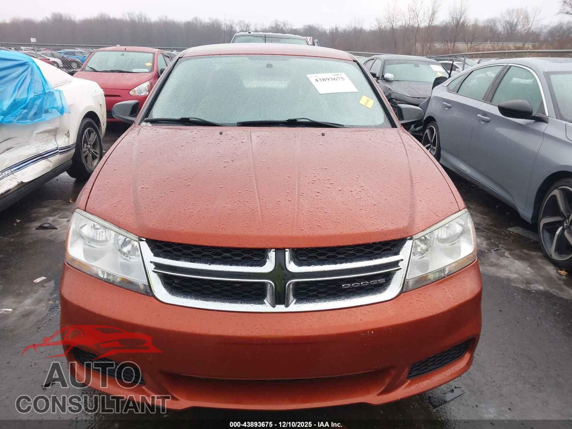 DODGE AVENGER 2012 - 1C3CDZAB1CN190067