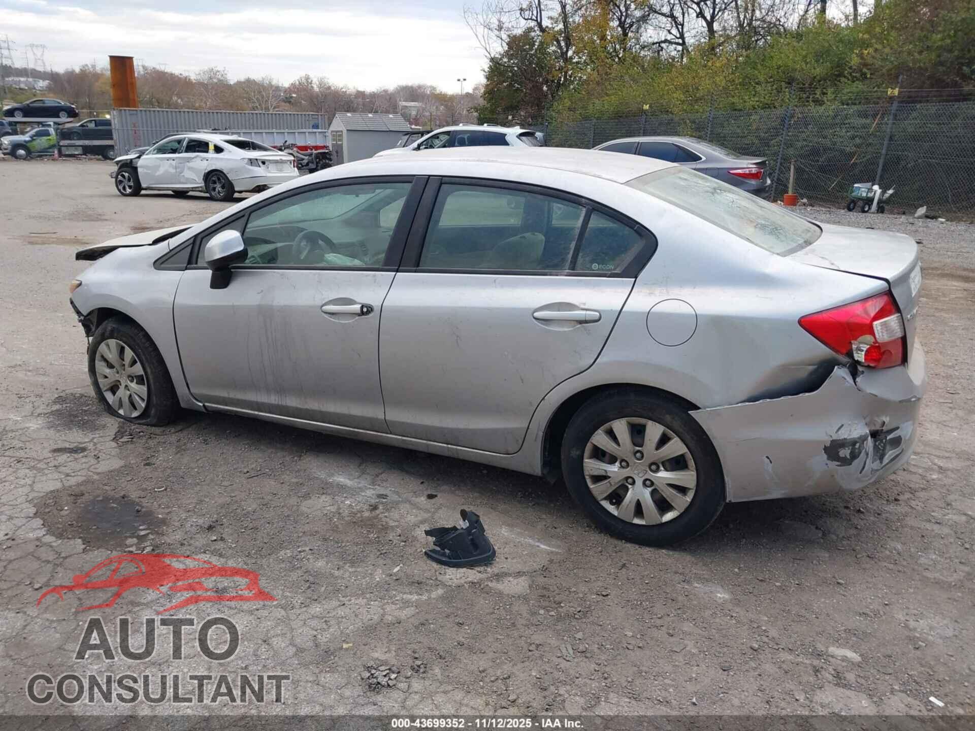 HONDA CIVIC 2012 - 19XFB2F52CE342824