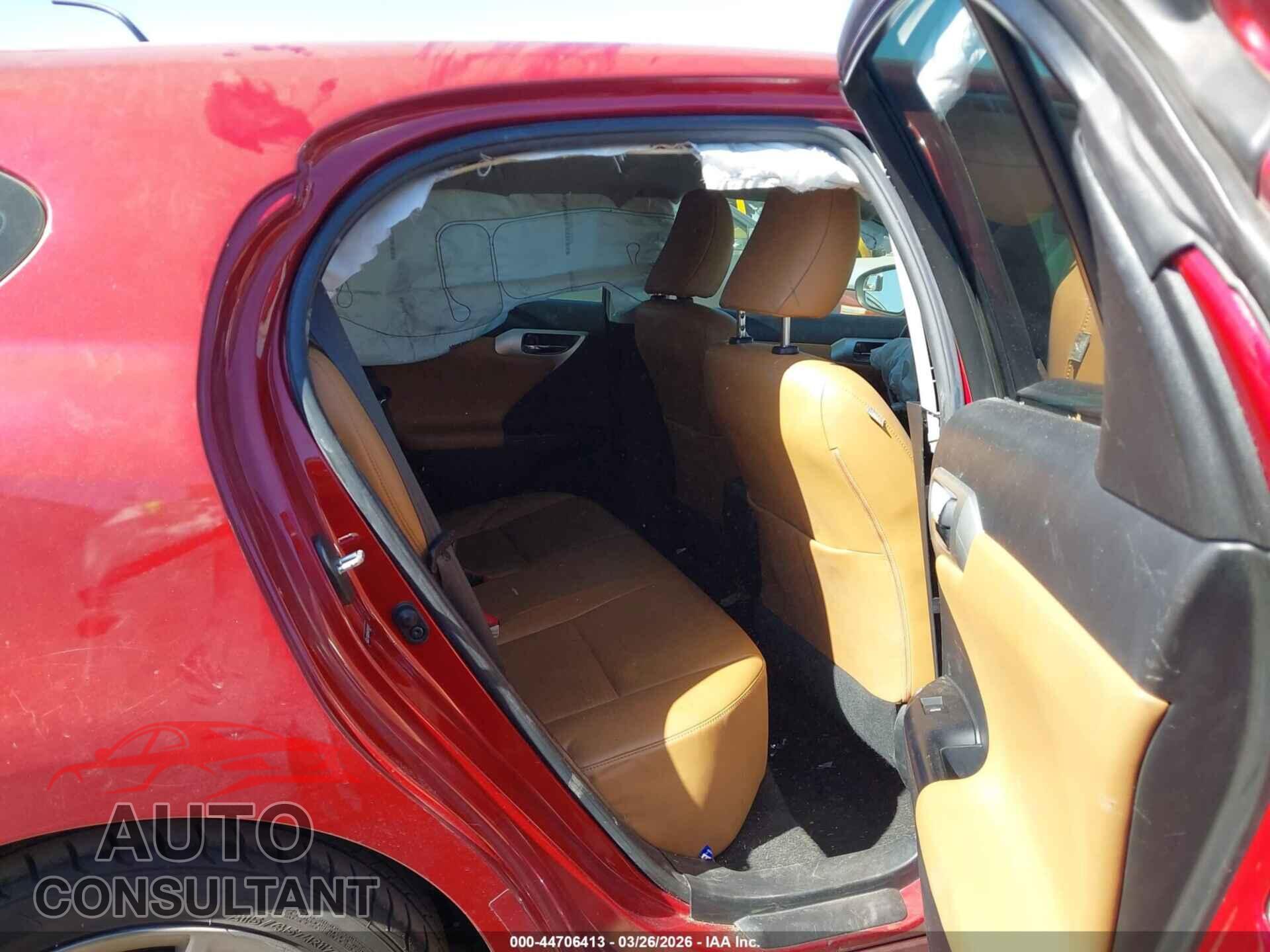 LEXUS CT 200H 2011 - JTHKD5BH4B2008010