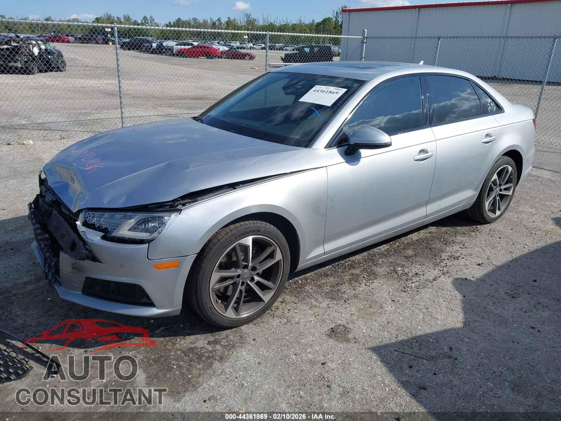 AUDI A4 2019 - WAUGMAF45KN012487