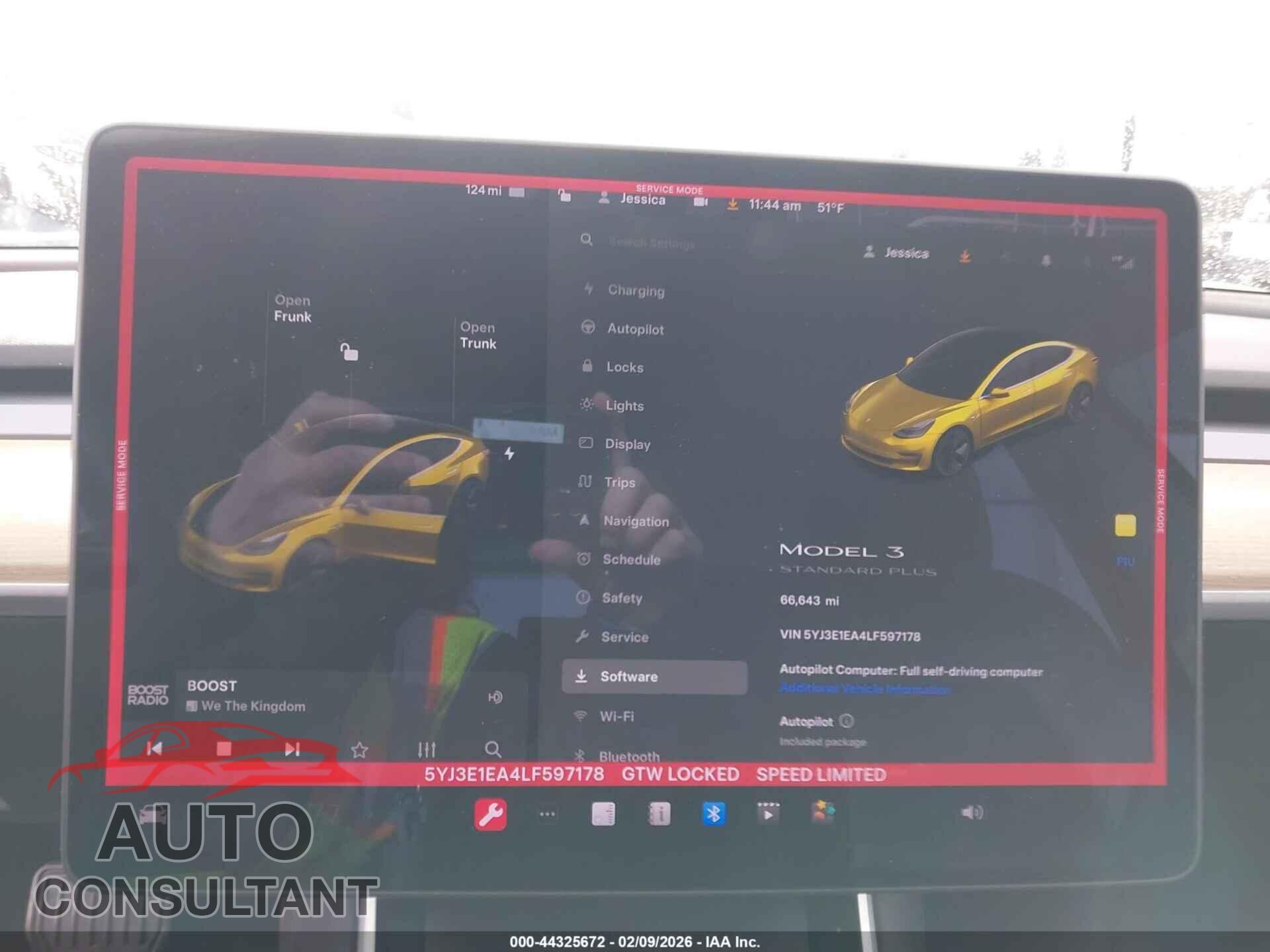 TESLA MODEL 3 2020 - 5YJ3E1EA4LF597178